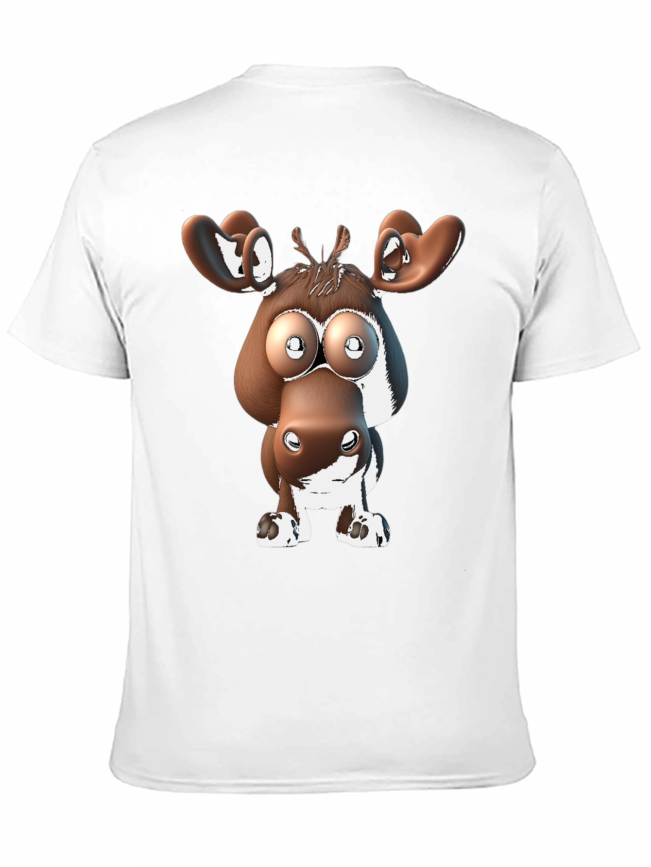 Black Cartoon Moose Graphic Tee view 11
