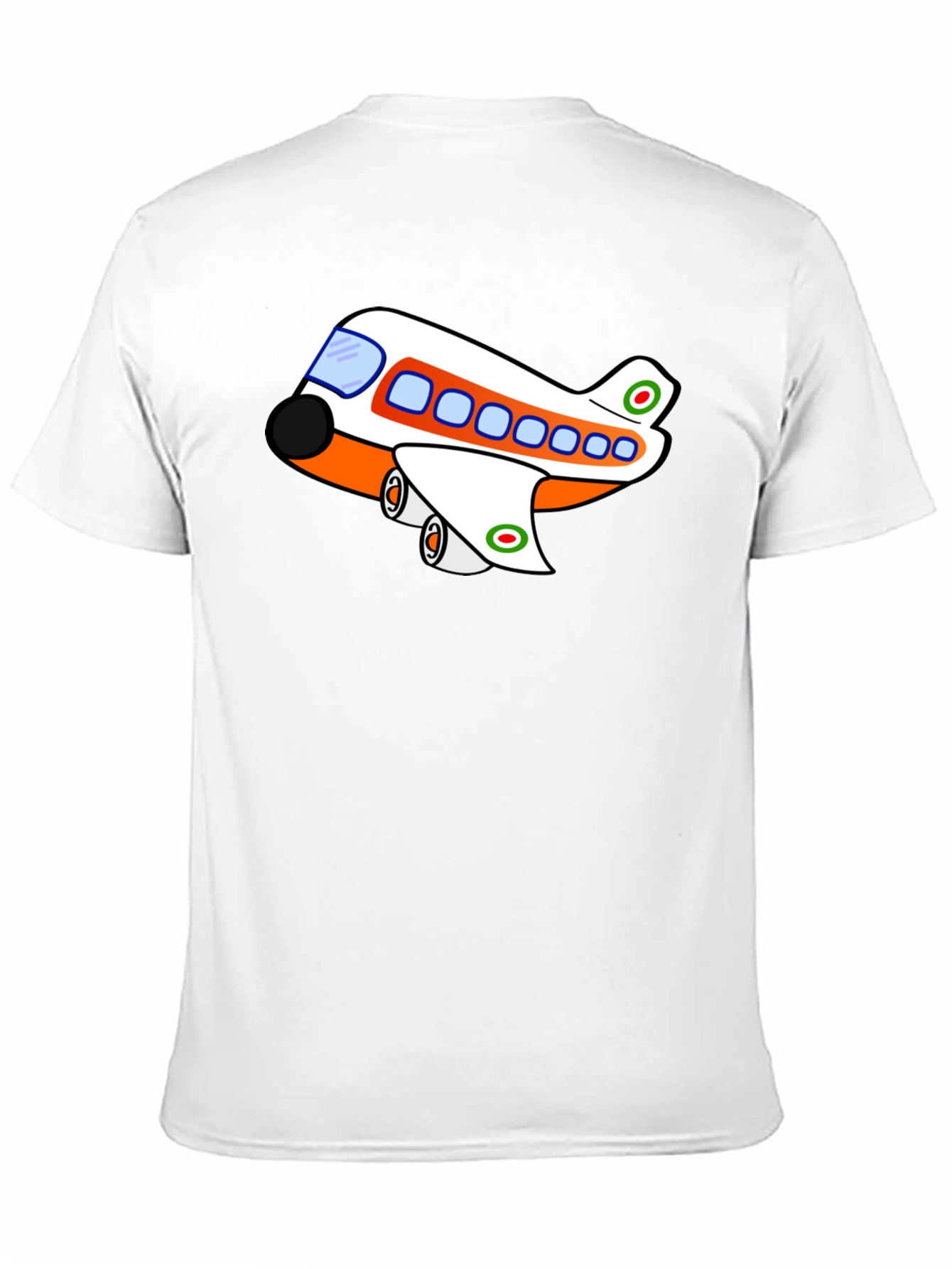 Black Cartoon Plane Graphic T-Shirt view 11