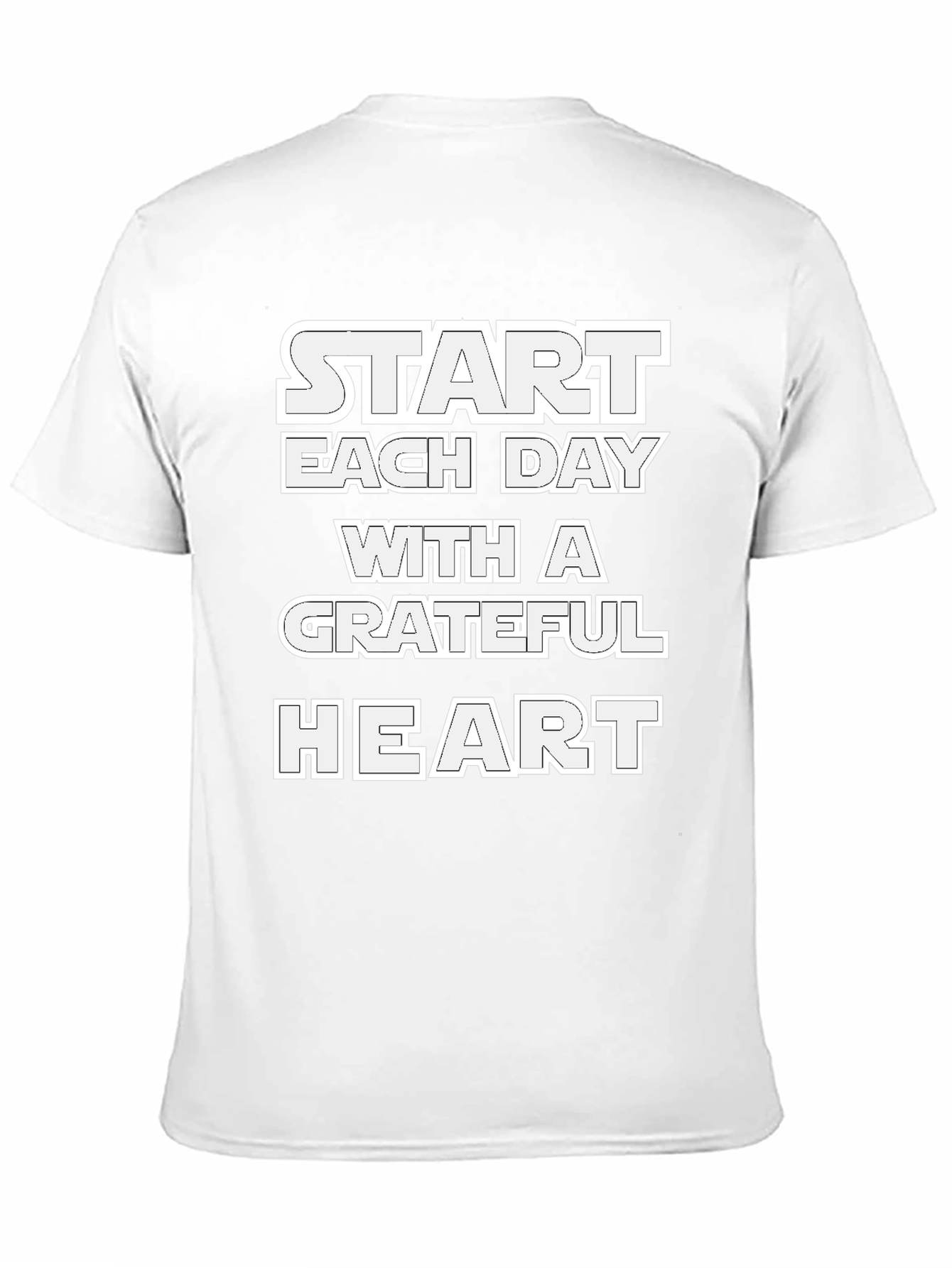 Black Grateful Heart Black Graphic T-Shirt view 11