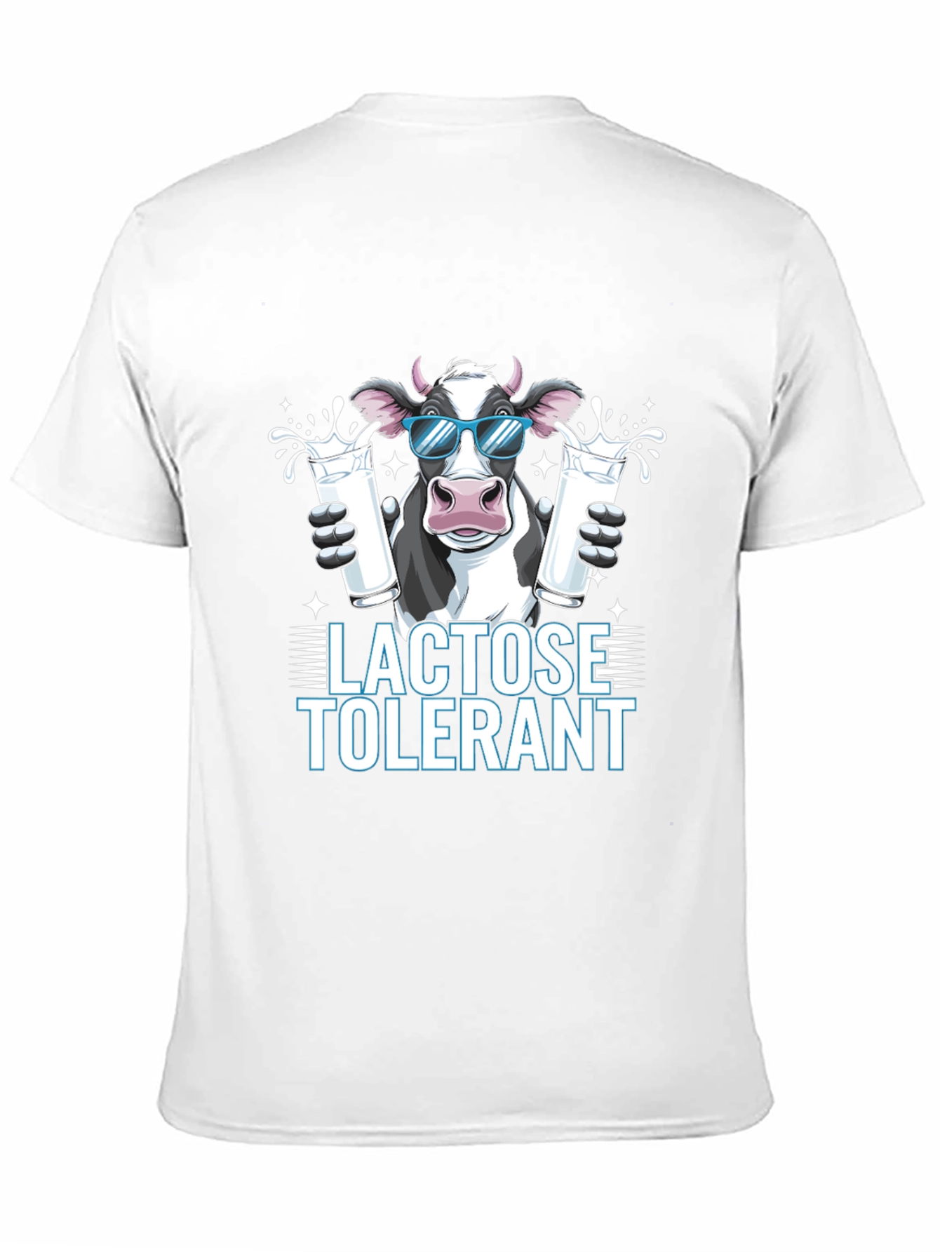 Black Lactose Tolerant Cow Graphic Tee view 11