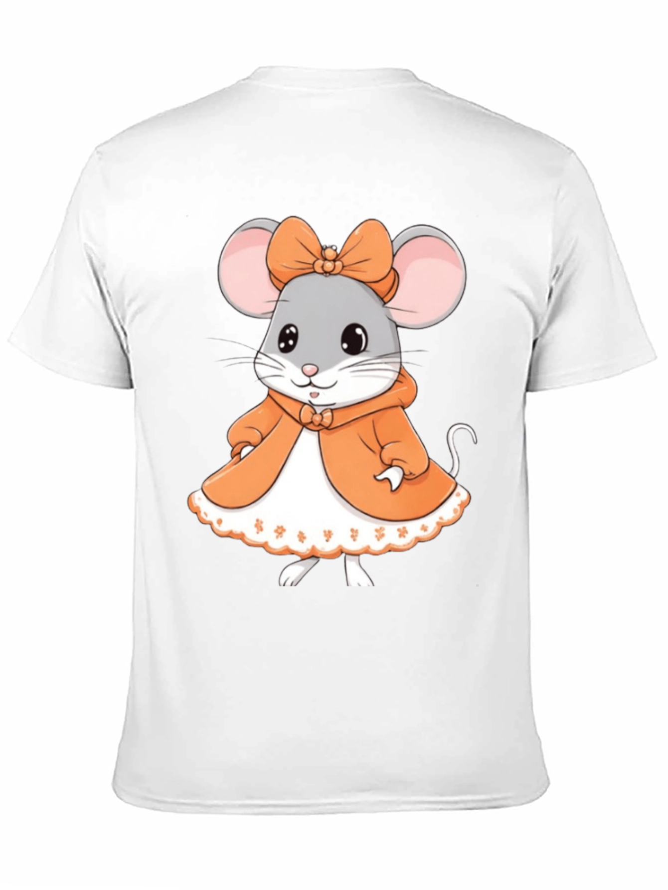 Black Cute Mouse Graphic Tee - Black Unisex T-Shirt view 11