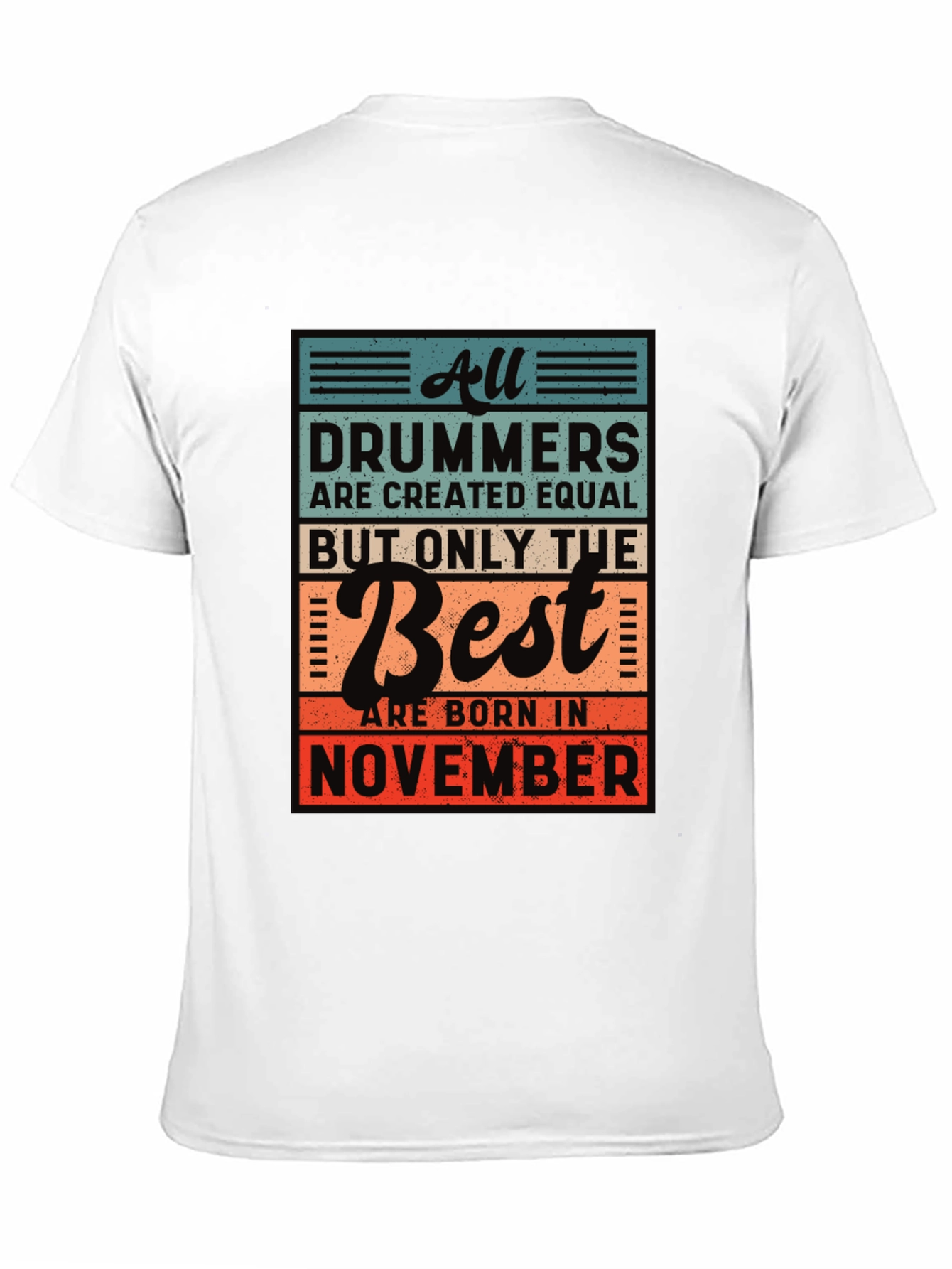 Black Drummer November Birthday T-Shirt view 11