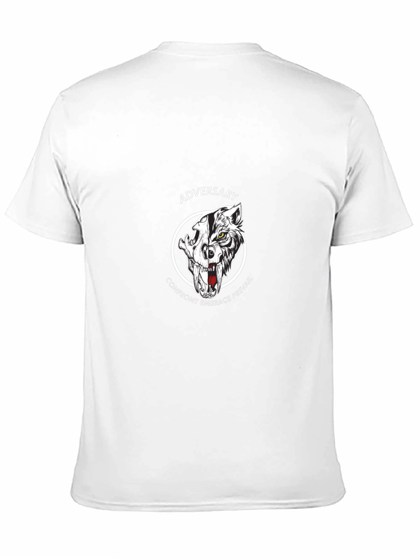 Black Adversary Wolf Graphic Print Black T-Shirt view 11