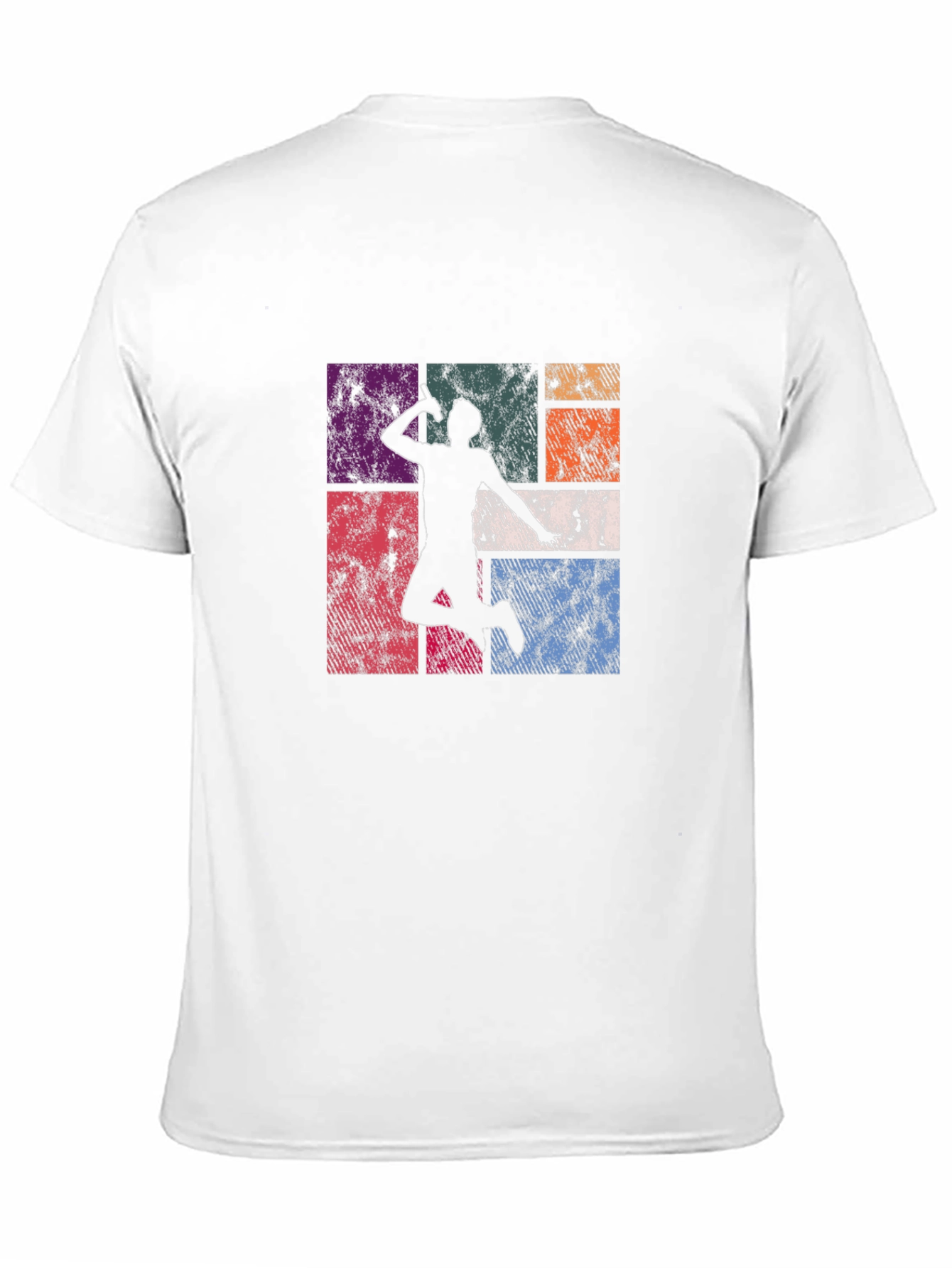 Black Retro Badminton Player Graphic Tee view 11