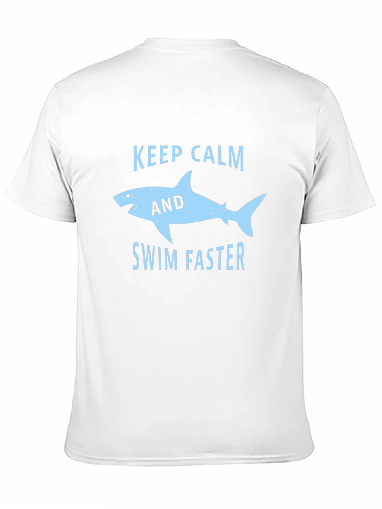 Black Keep Calm Shark Graphic T-Shirt - Black Cotton Tee view 11