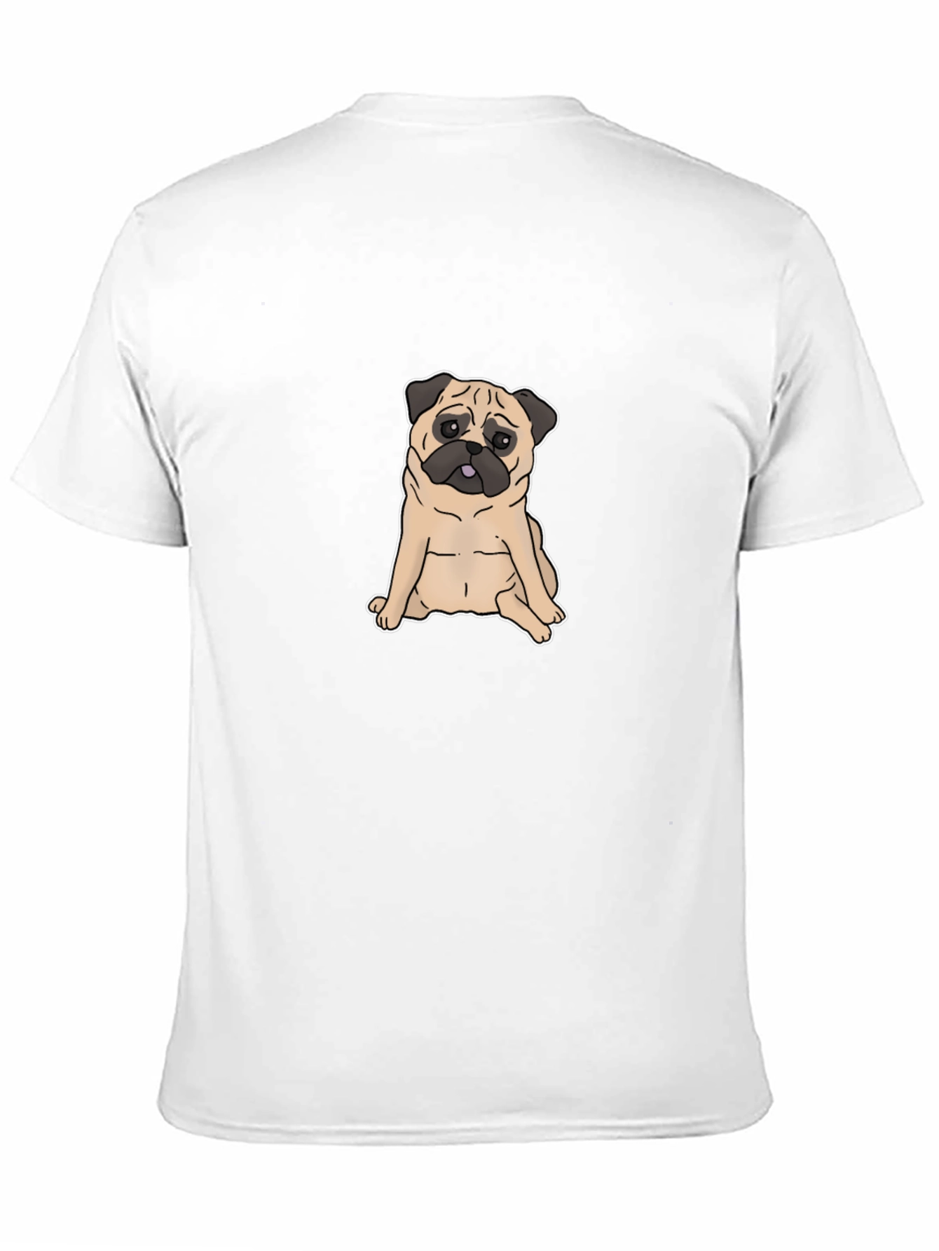Black Pug Graphic T-Shirt - Black Cotton Tee view 11