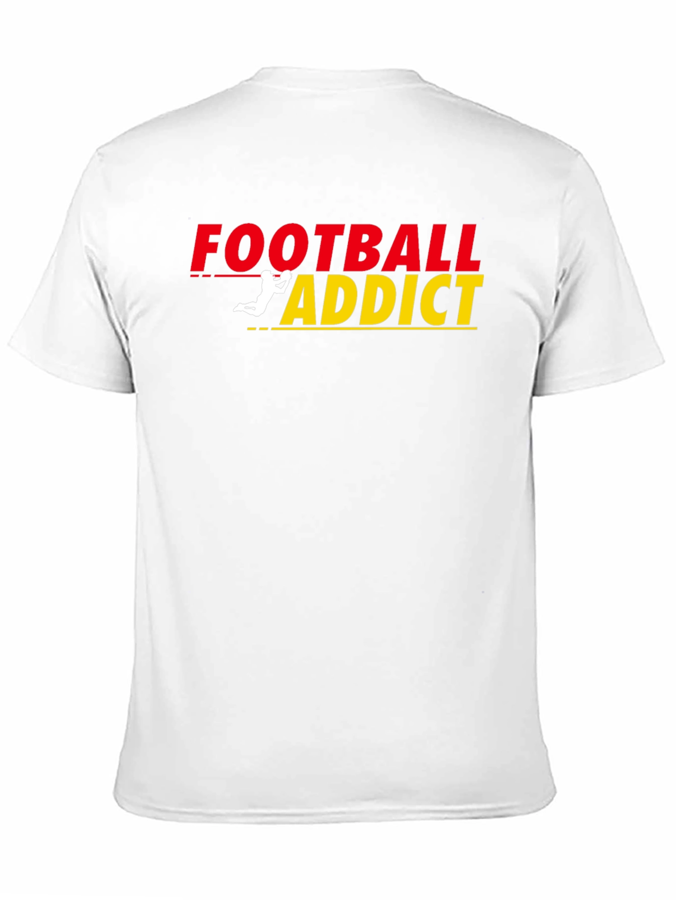Black Football Addict Graphic Tee - Black Cotton T-Shirt view 11