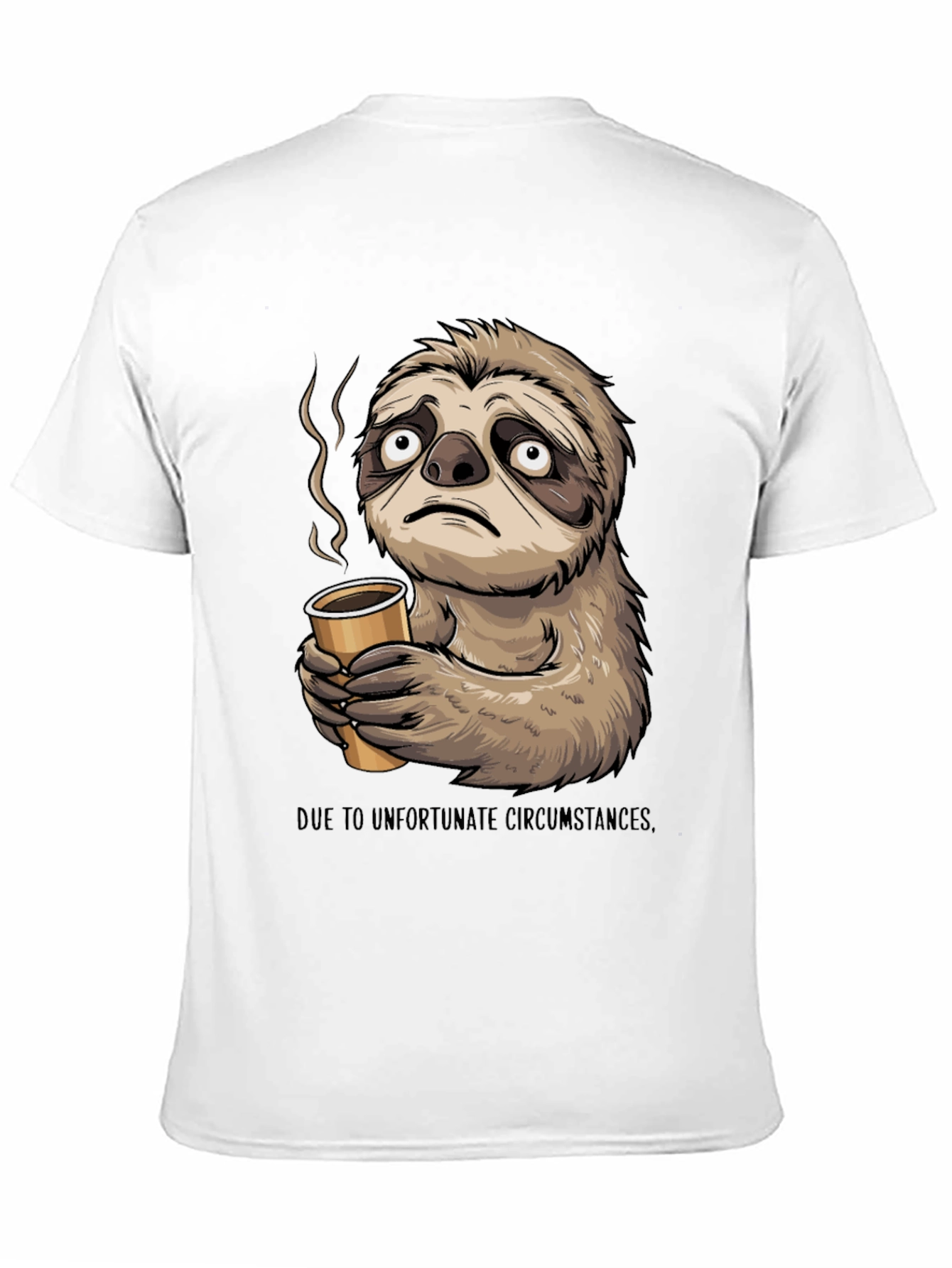 Black Sloth Coffee T-Shirt - Unfortunate Circumstances view 11