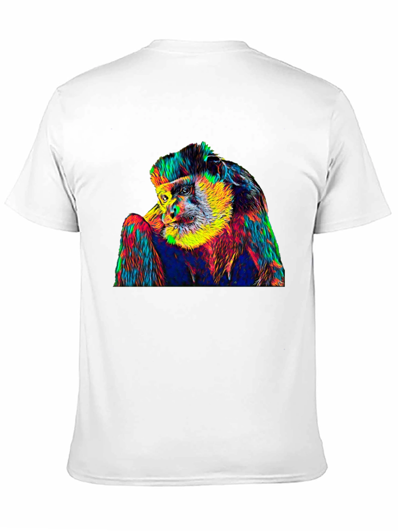 Black Psychedelic Monkey Graphic T-Shirt view 11