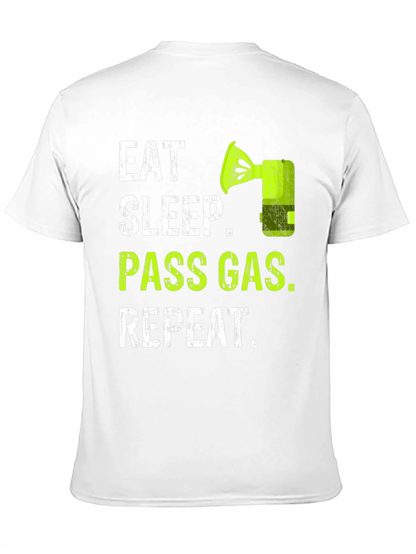 Black Eat Sleep Pass Gas Repeat Funny T-Shirt view 11