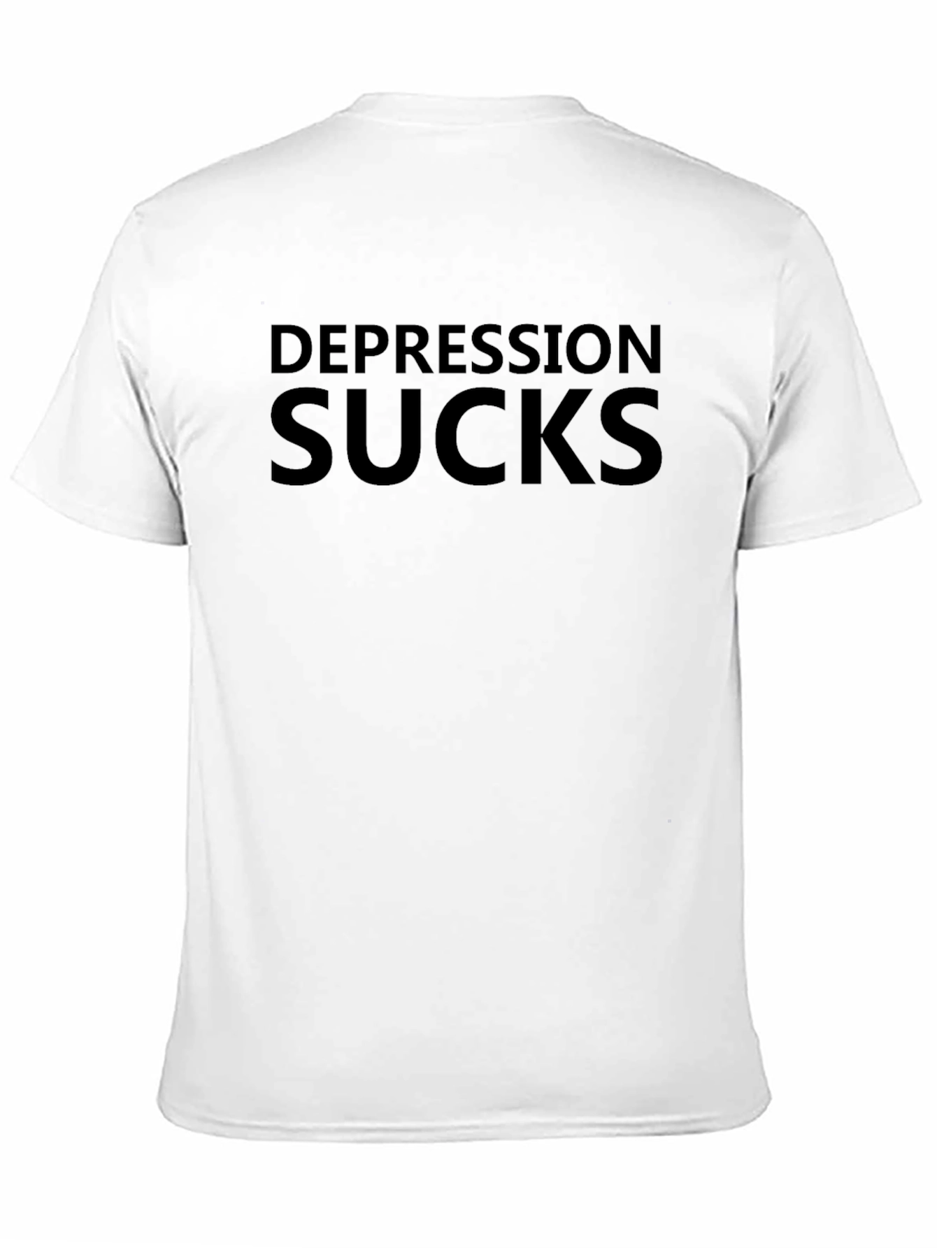 Black Depression Sucks Graphic Tee - Men's Black T-Shirt view 11
