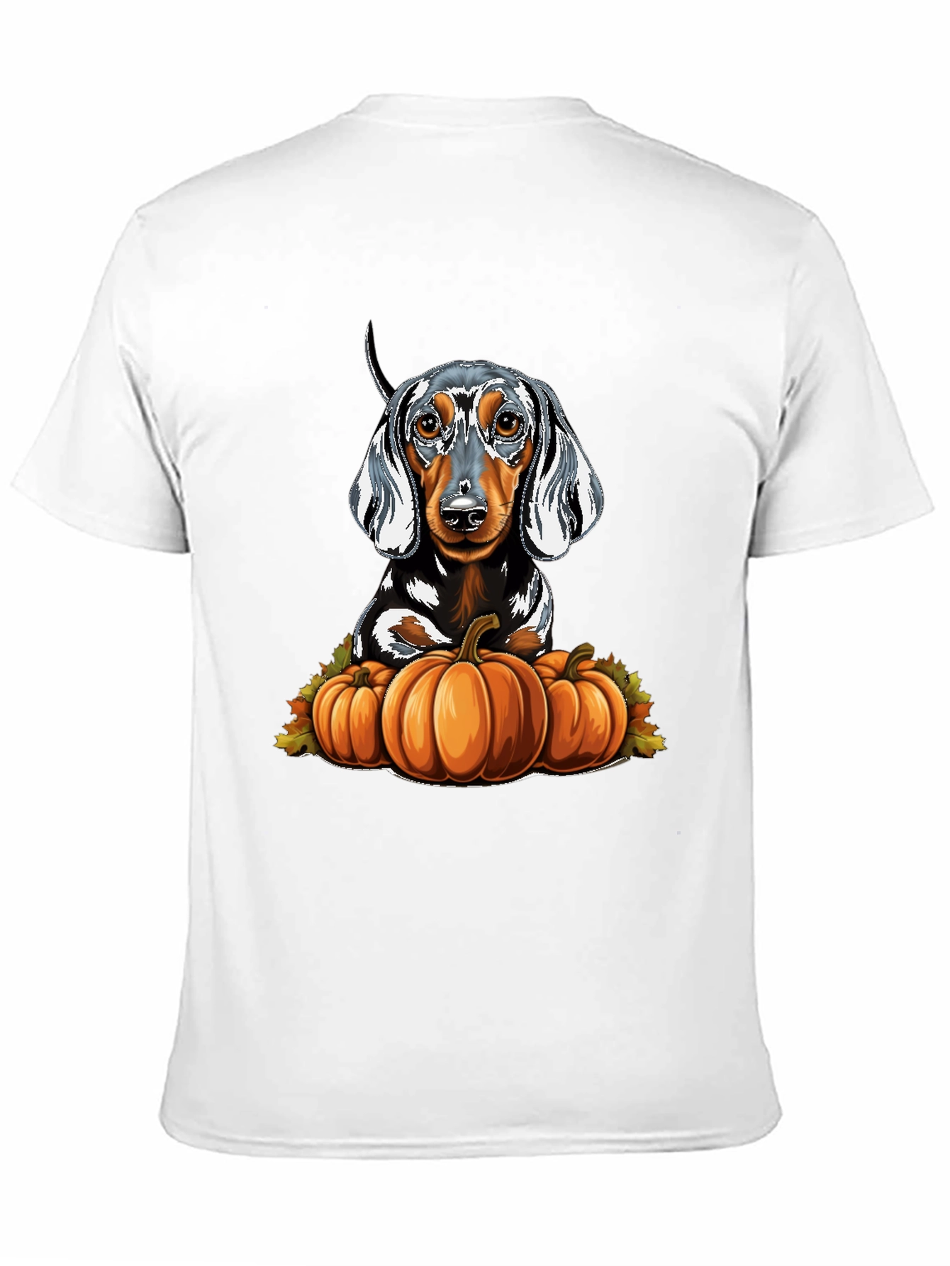 Black Dachshund & Pumpkins Graphic Tee view 11