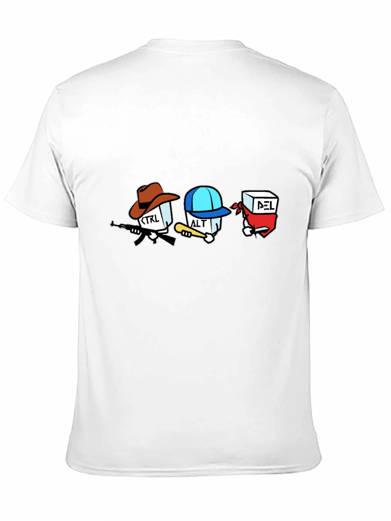 Black Ctrl Alt Delete Funny T-Shirt view 11