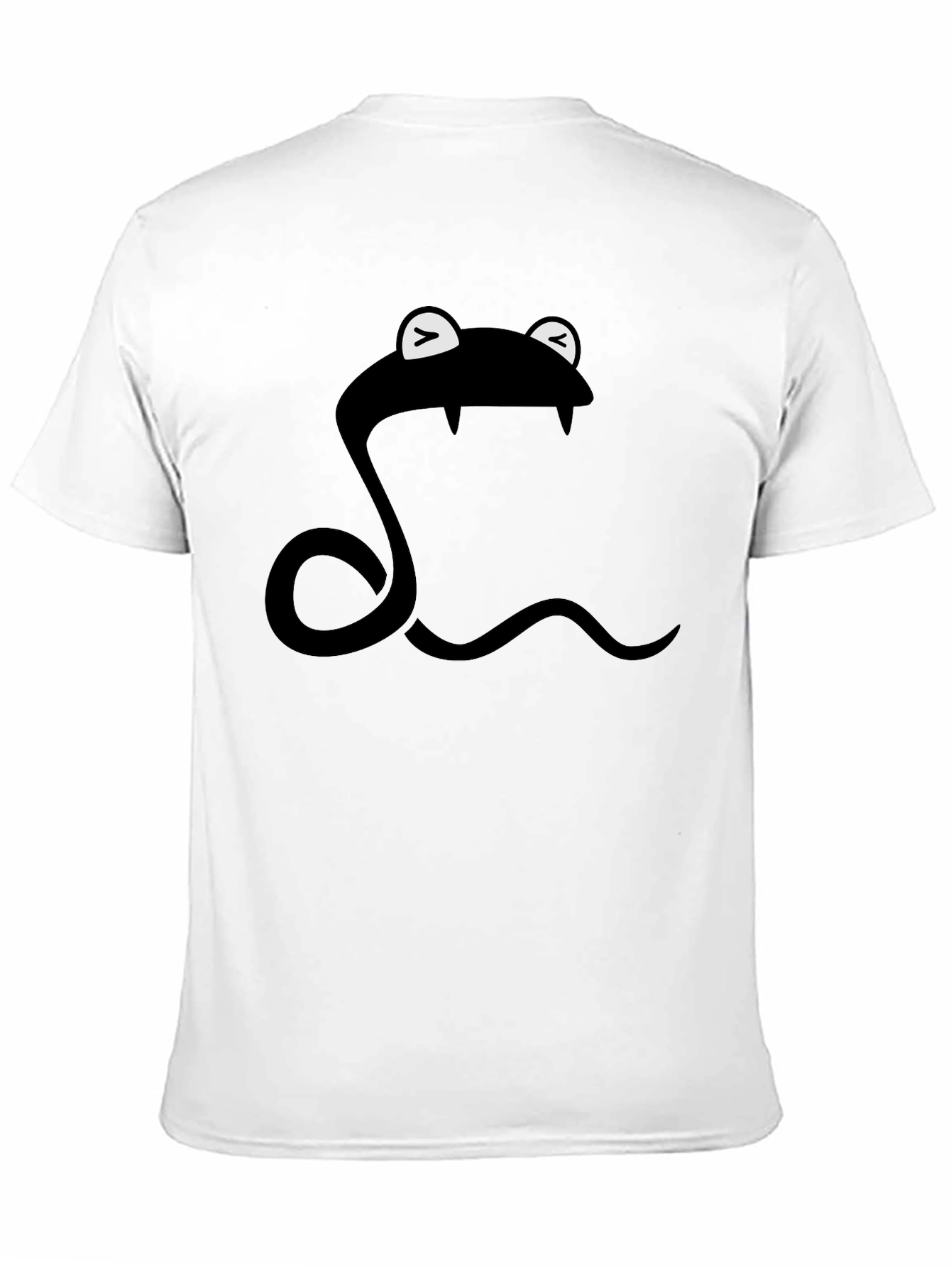 Black Snake T-Shirt - Cartoon Style - Black view 11