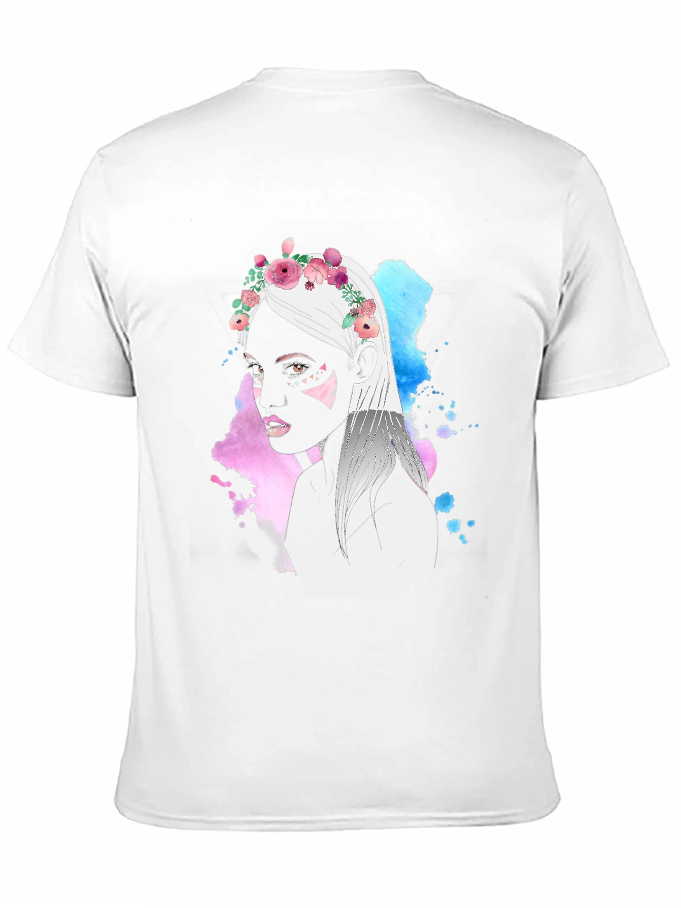Black Floral Crown Woman Graphic T-Shirt view 11