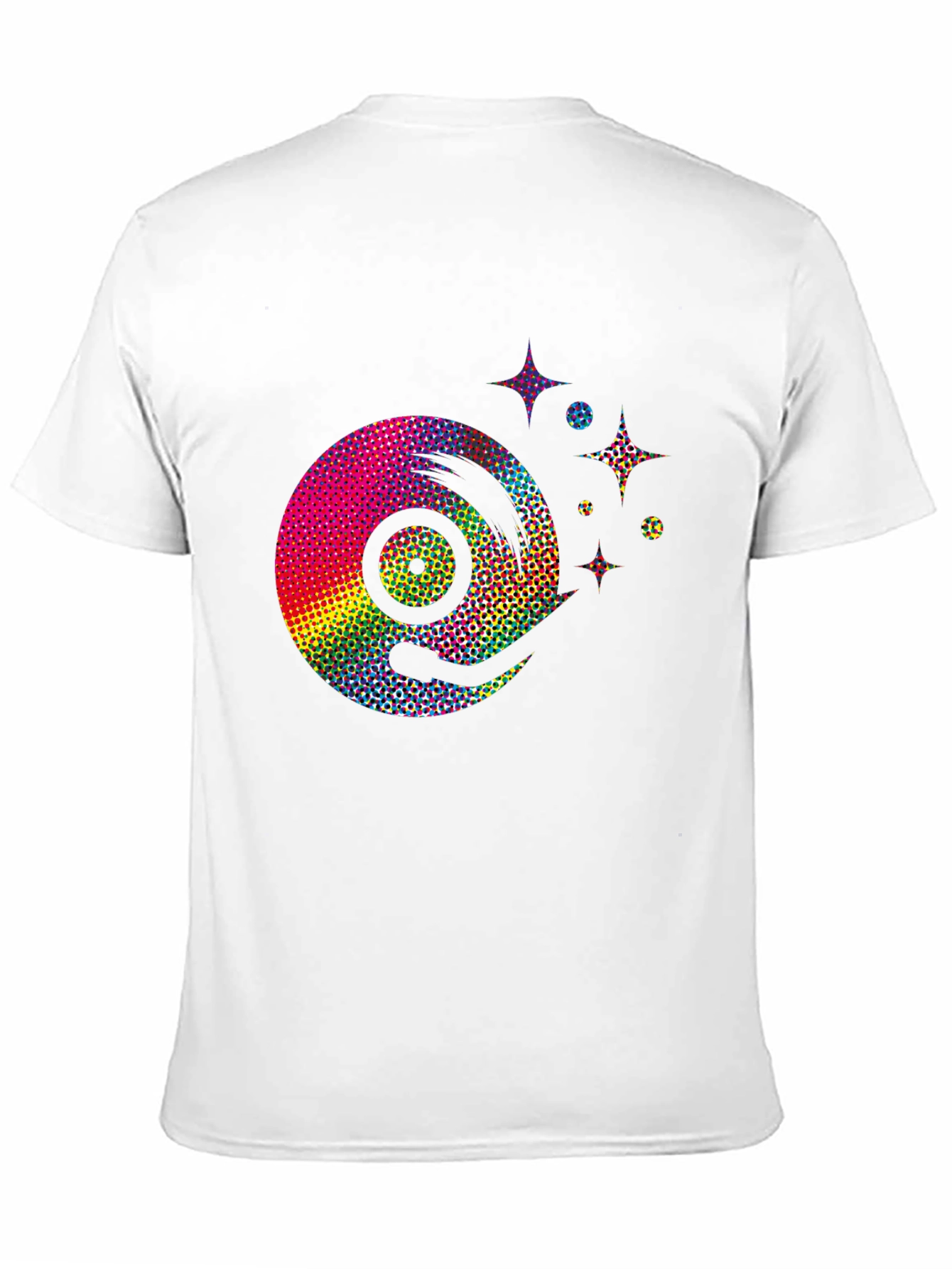 Black Retro Rainbow Vinyl Record Graphic Tee - Black view 11