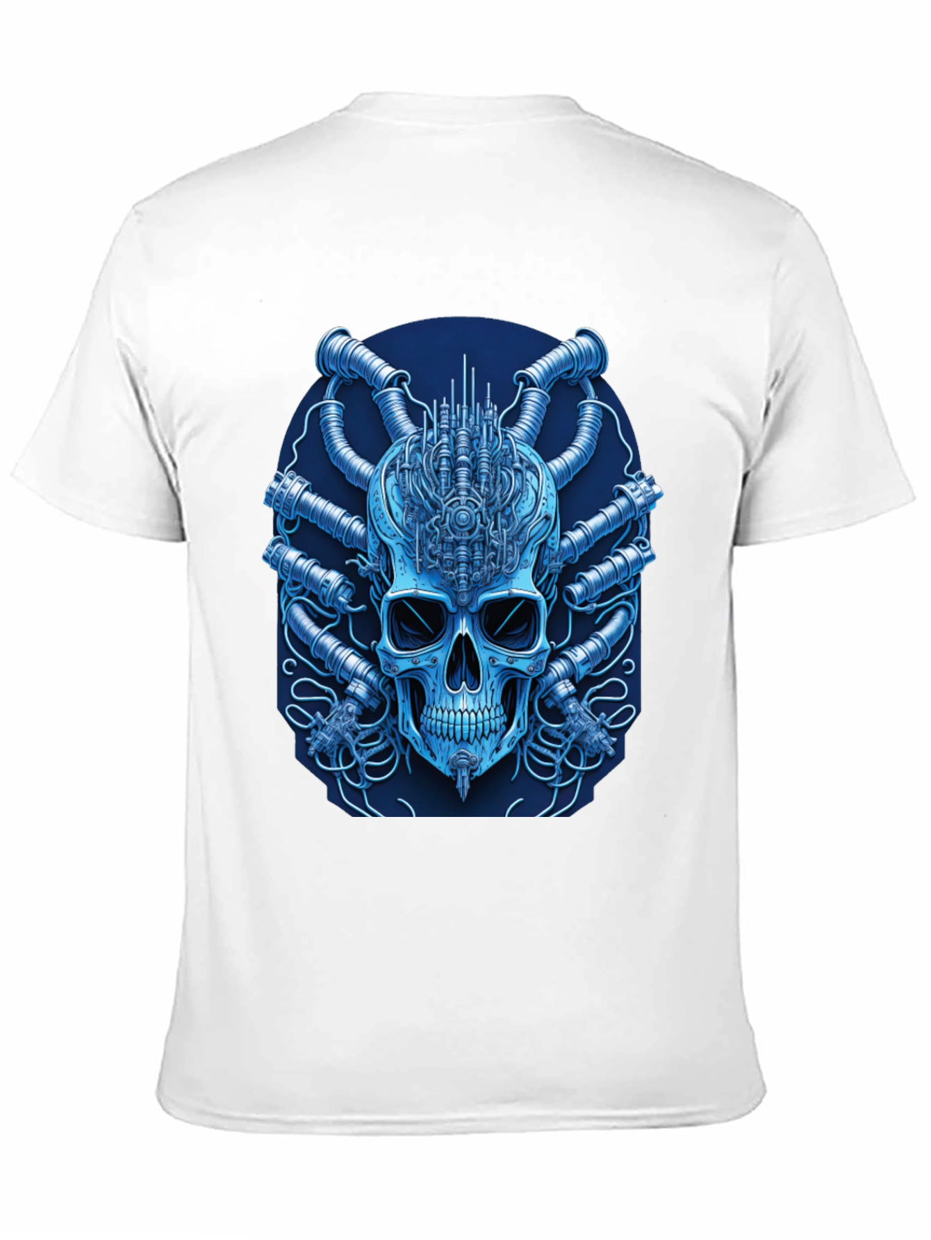 Black Cyberpunk Skull T-Shirt - Unique Graphic Tee view 11