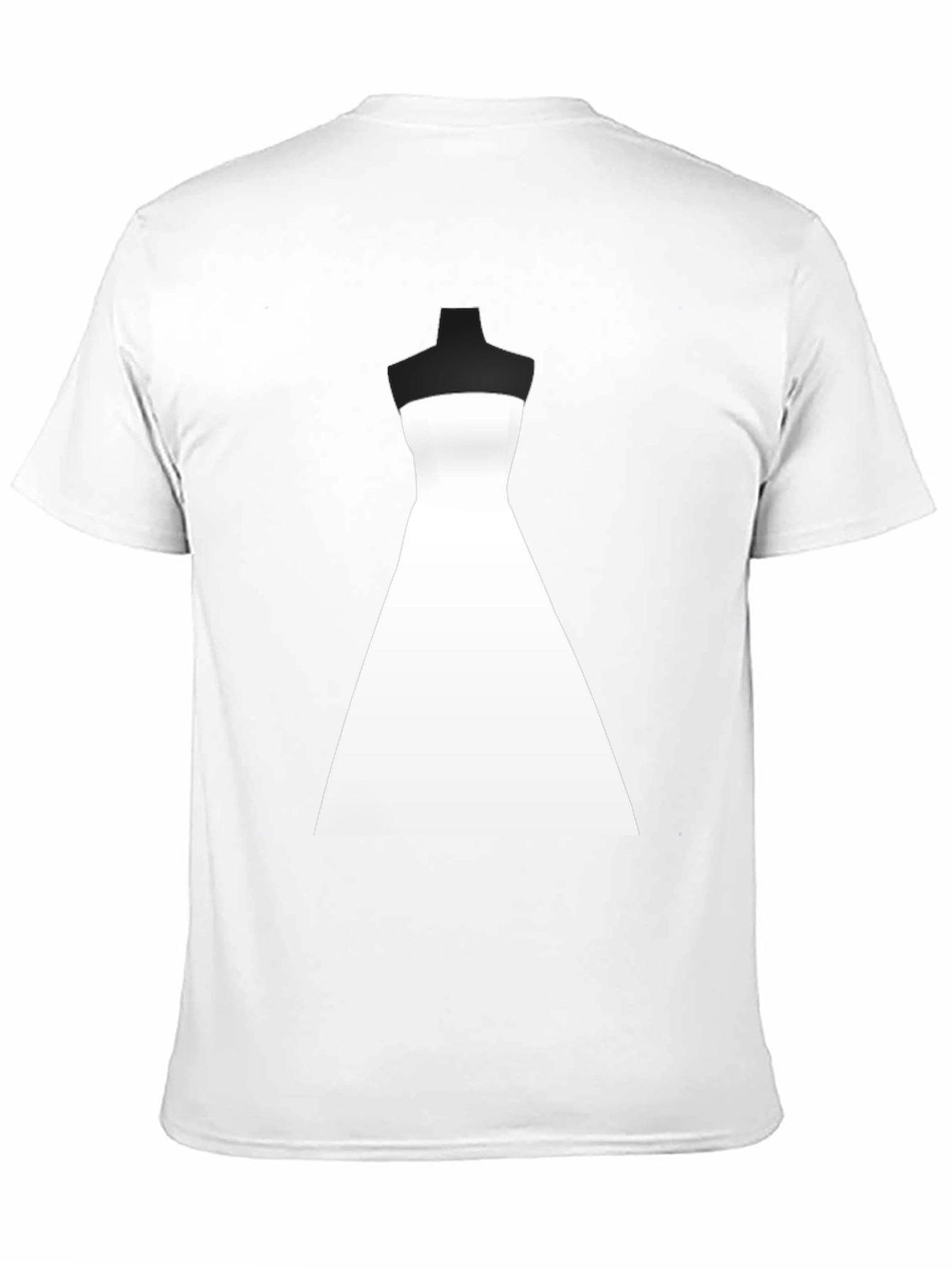 Stylish Wedding Dress Graphic Tee - Black - 11