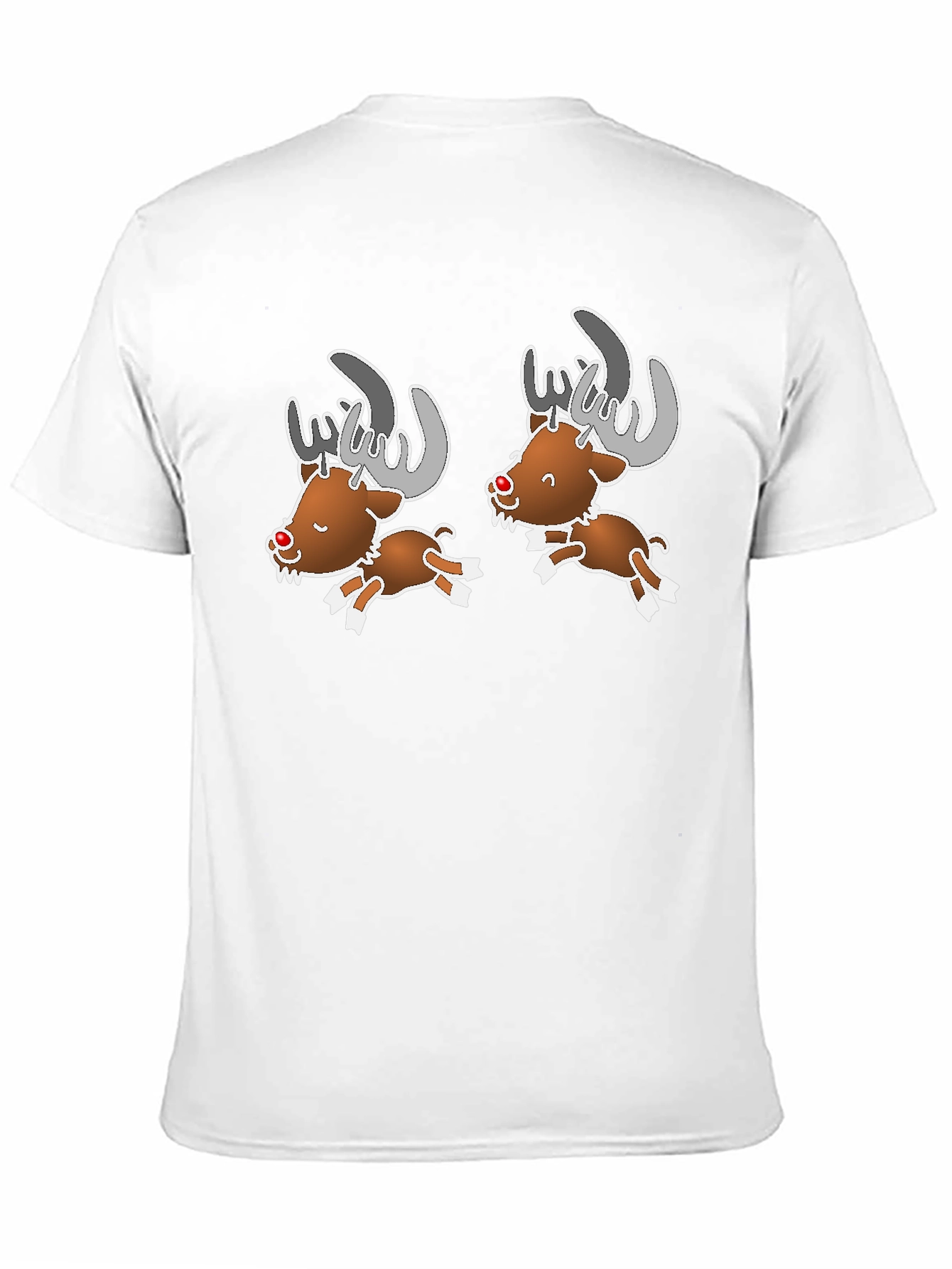 Black Cartoon Reindeer Graphic Tee view 11