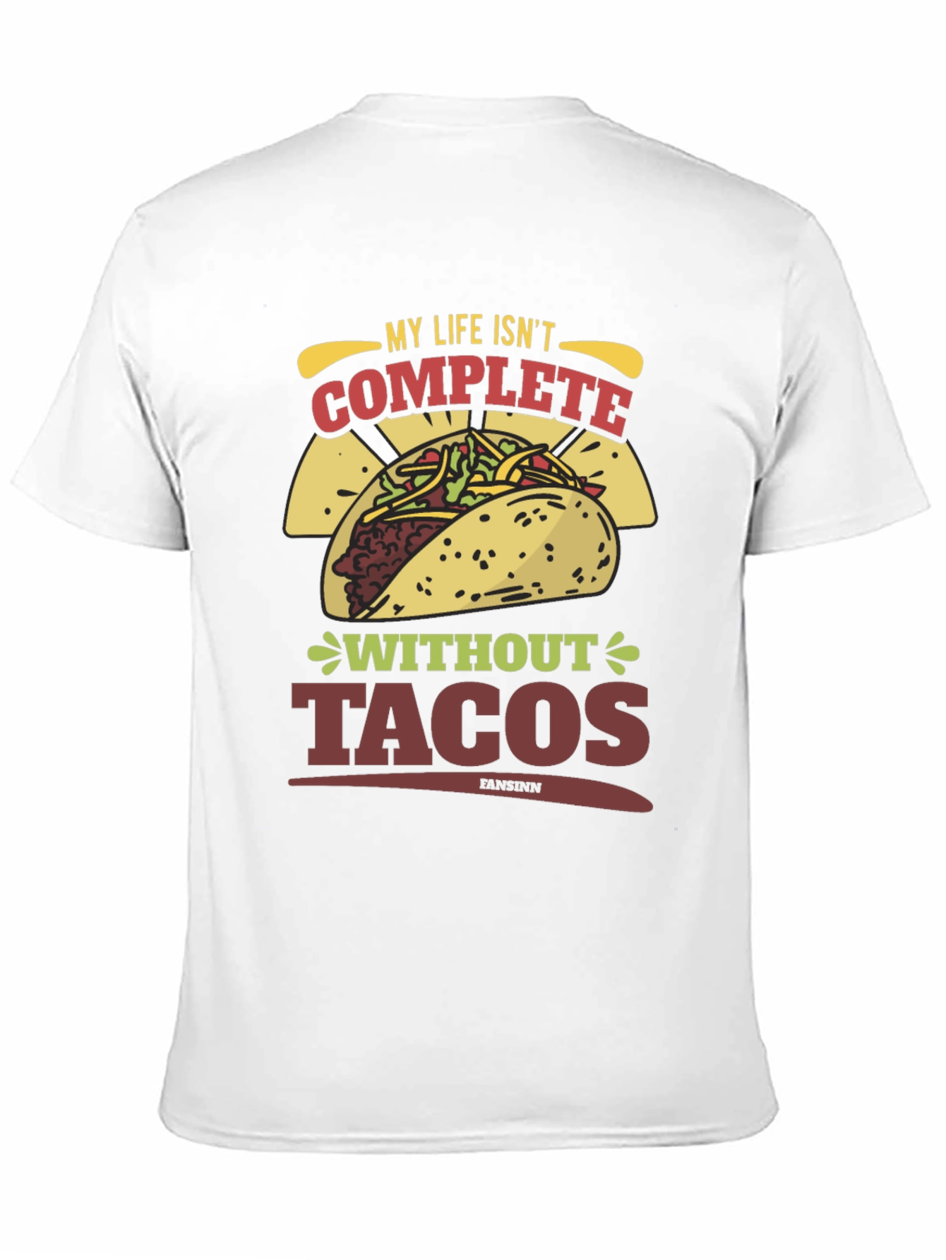 Black Taco Lover T-Shirt - My Life Isn't Complete Without Tacos view 11
