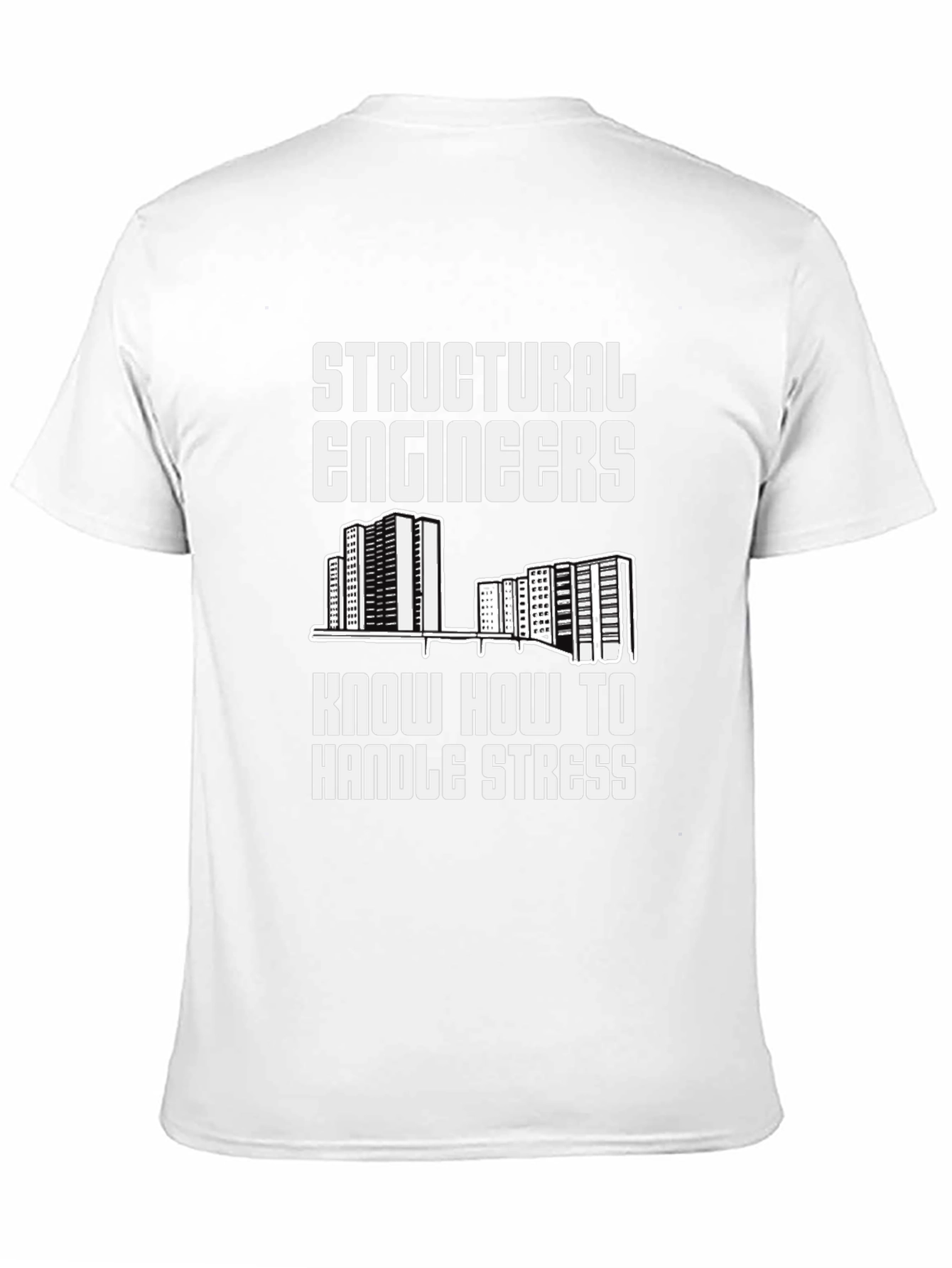Black Structural Engineer Stress T-Shirt - Black view 11