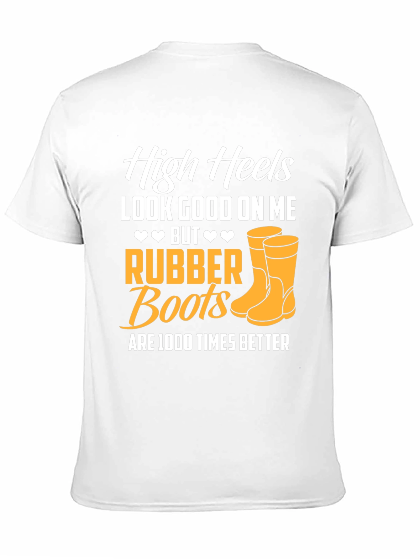 Black Rubber Boots Graphic T-Shirt view 11