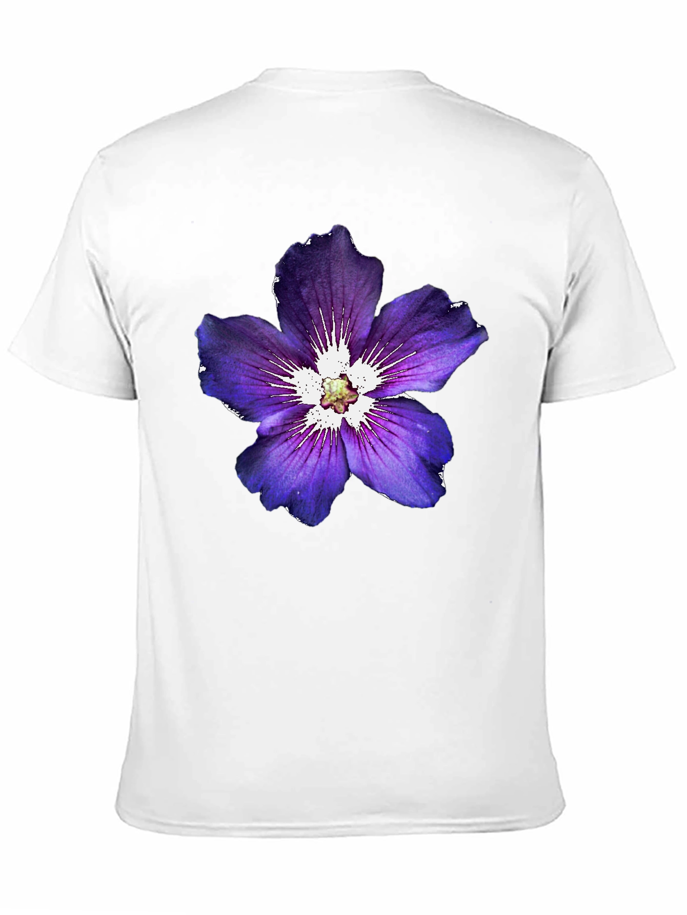 Black Floral Graphic Tee - Purple Flower Design, Casual Wear view 11