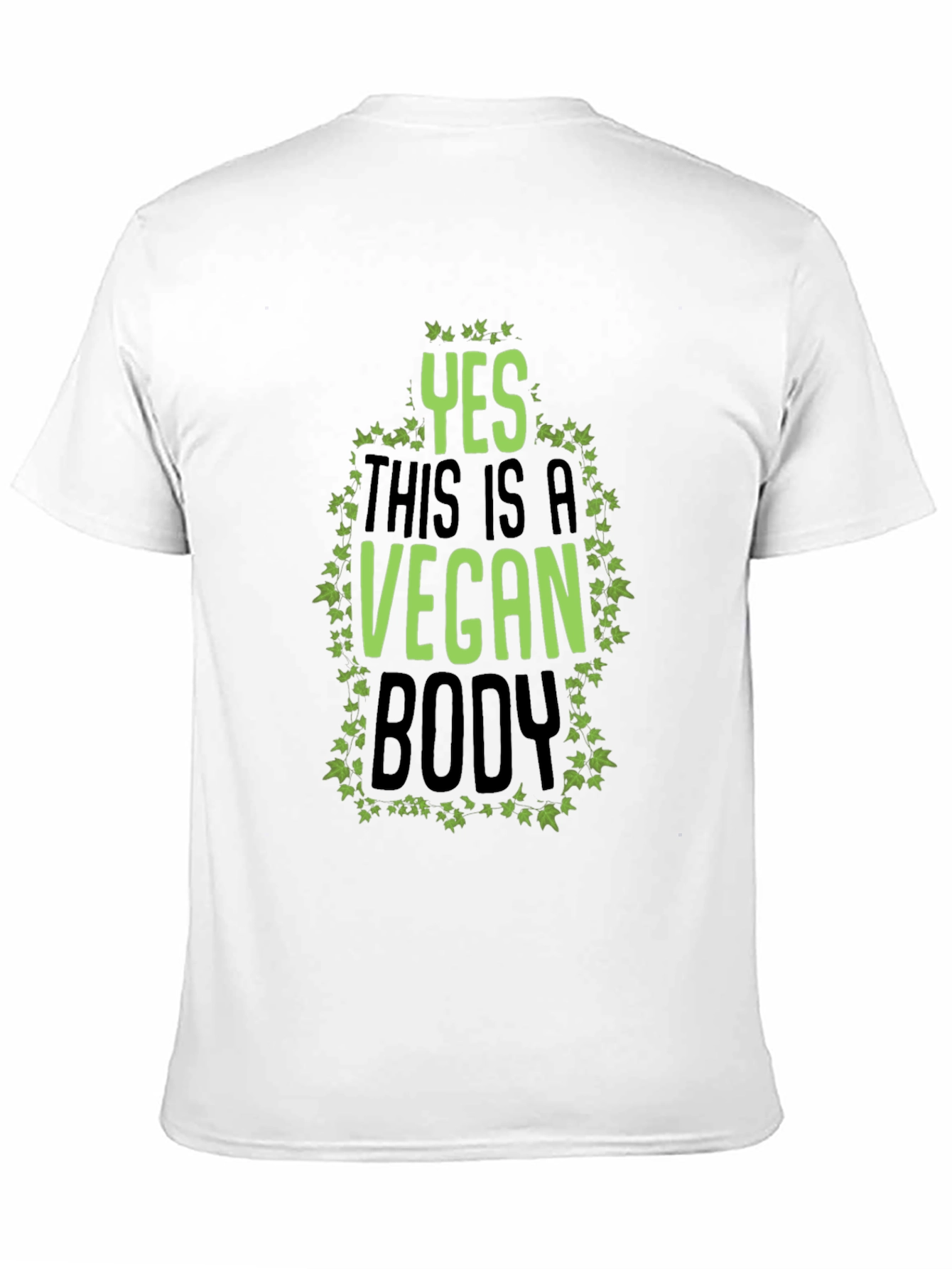 Black Yes This Is A Vegan Body Black T-Shirt view 11