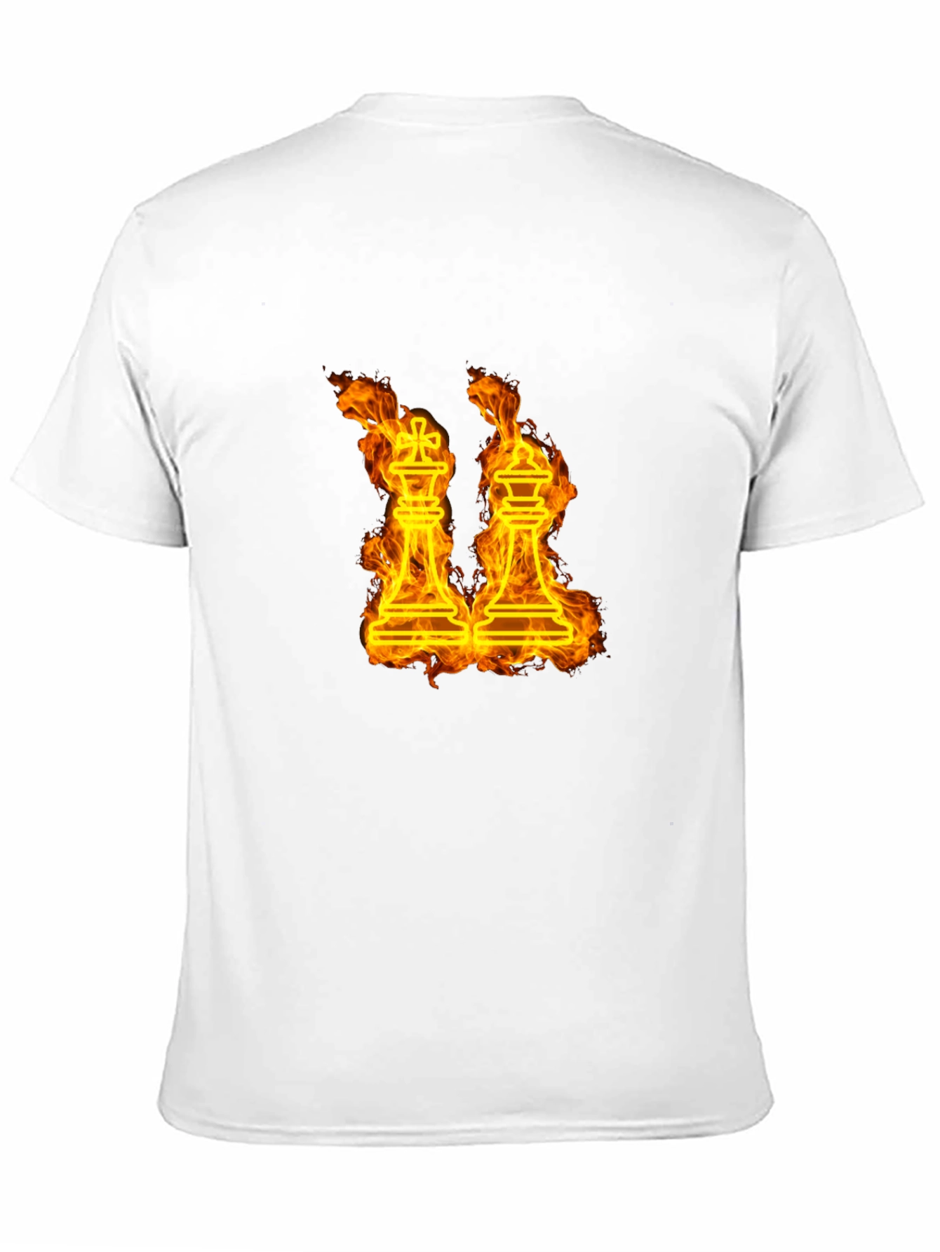 Black Fiery Chess Kings T-Shirt view 11