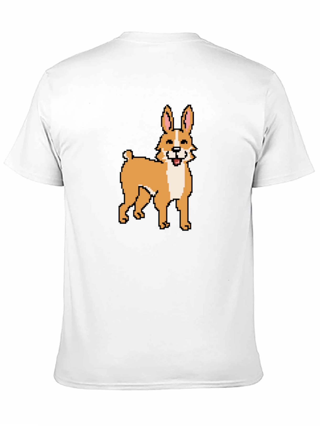 Black Pixel Art Dog T-Shirt - Unique Graphic Tee view 11