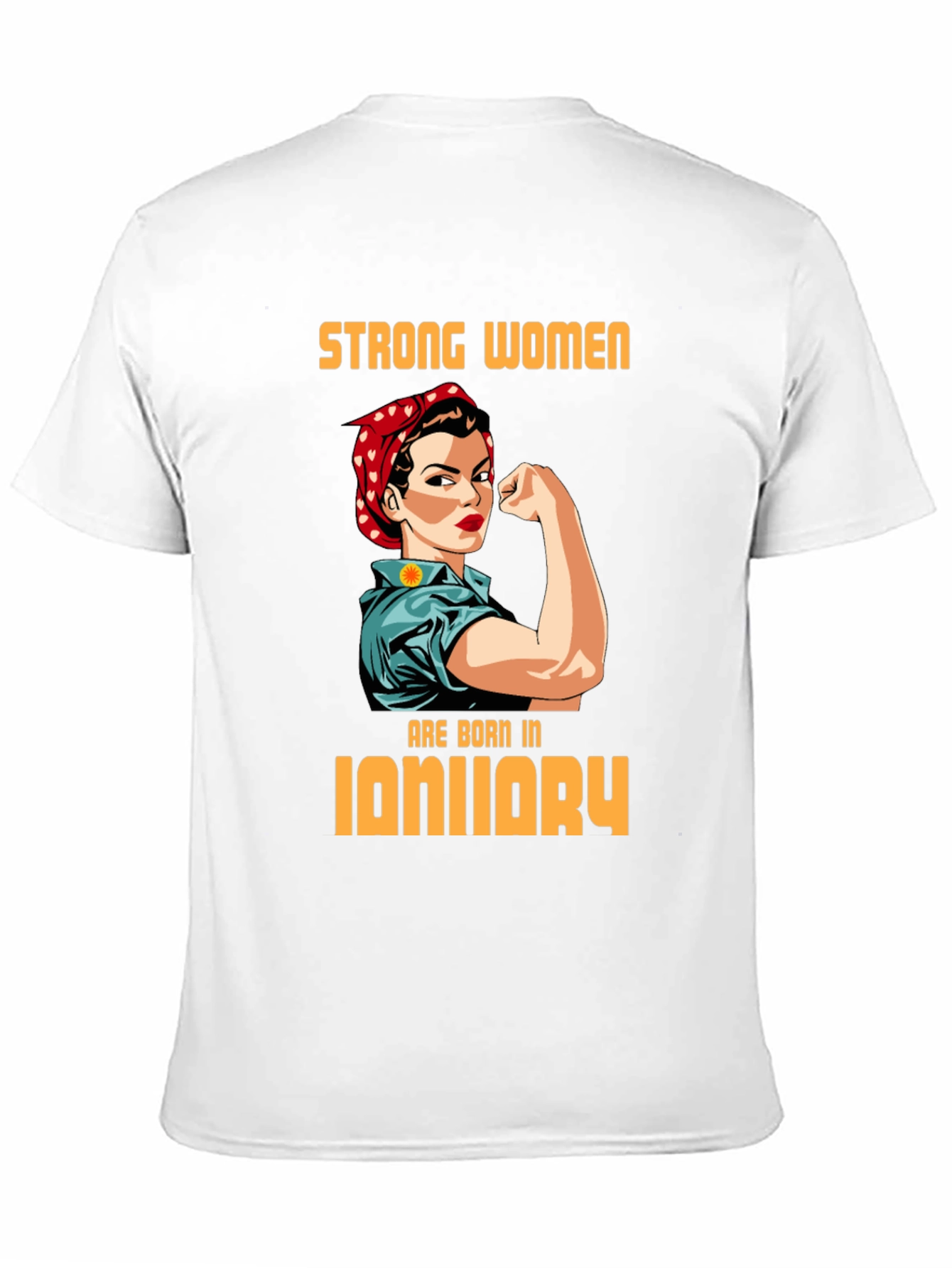 Black Strong Women January Birthday T-Shirt view 11