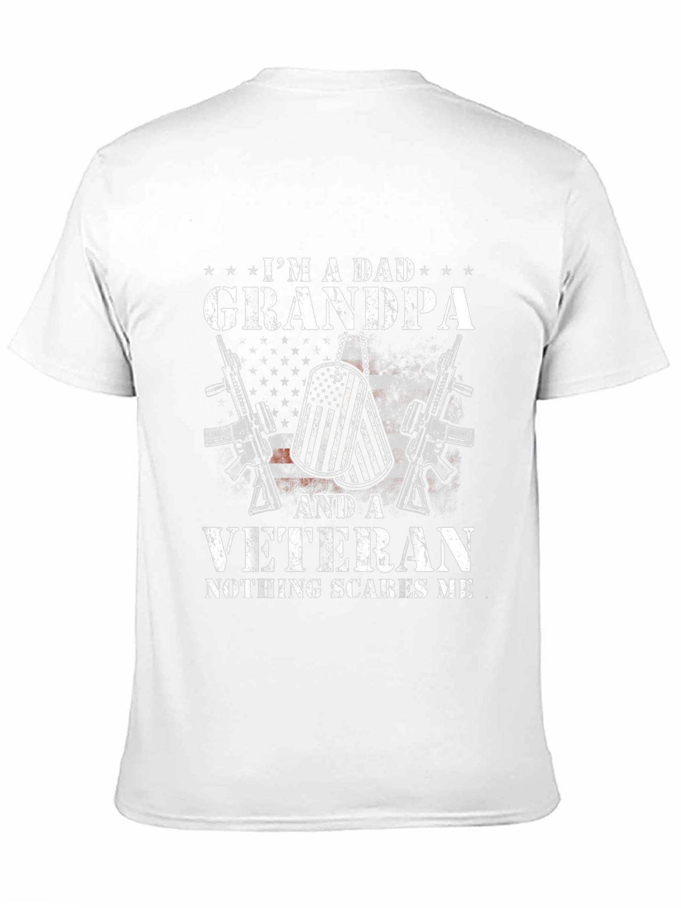Black I'm A Dad Grandpa And A Veteran T-Shirt view 11