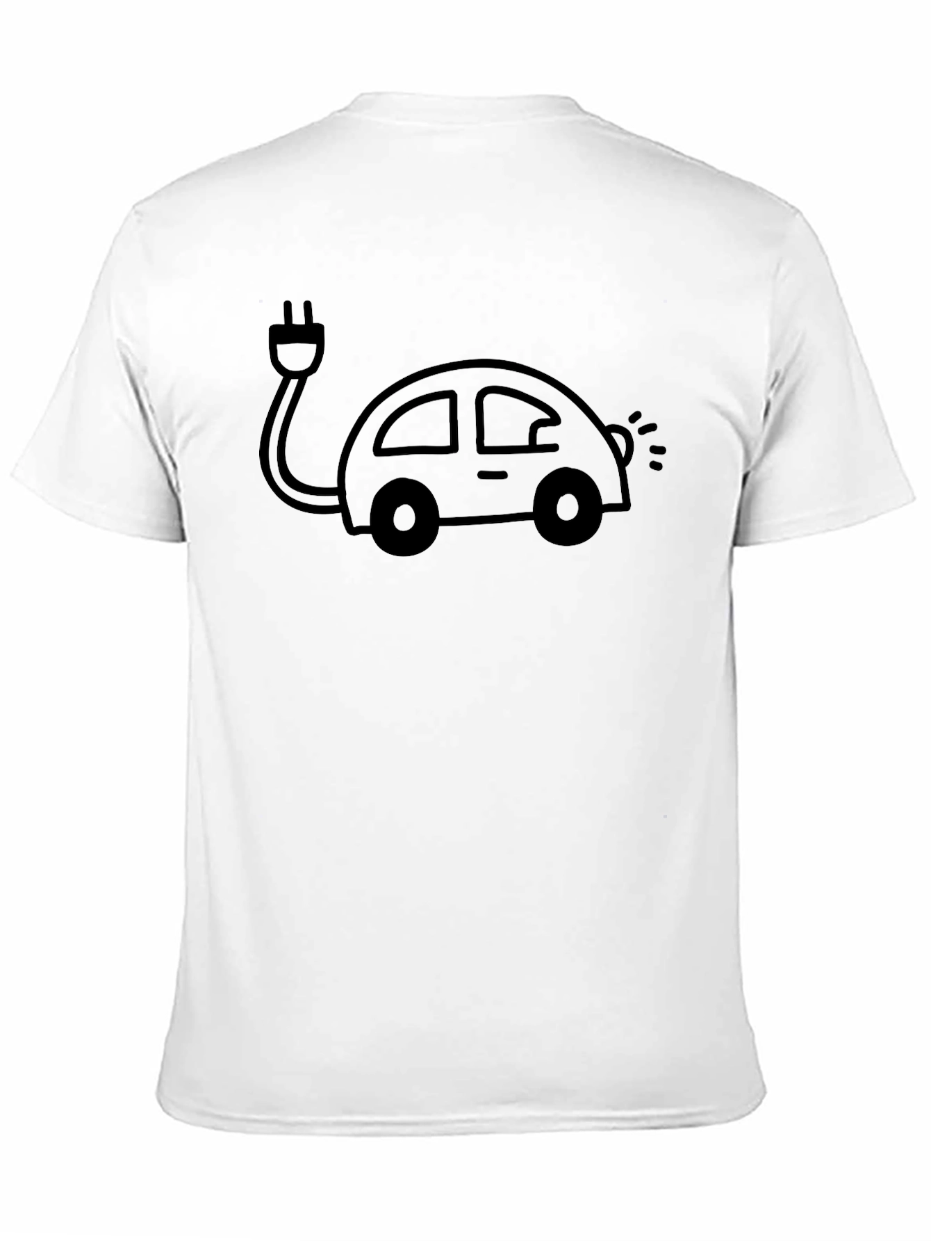 Black Electric Car T-Shirt - Black, Modern Design view 11