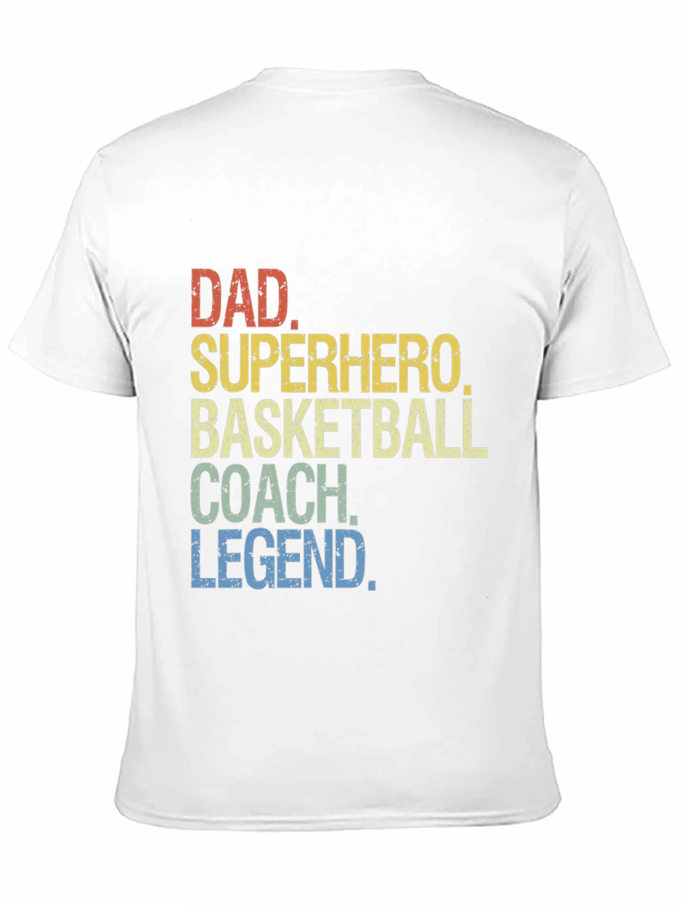 Black Dad Superhero Basketball Coach Legend T-Shirt view 11