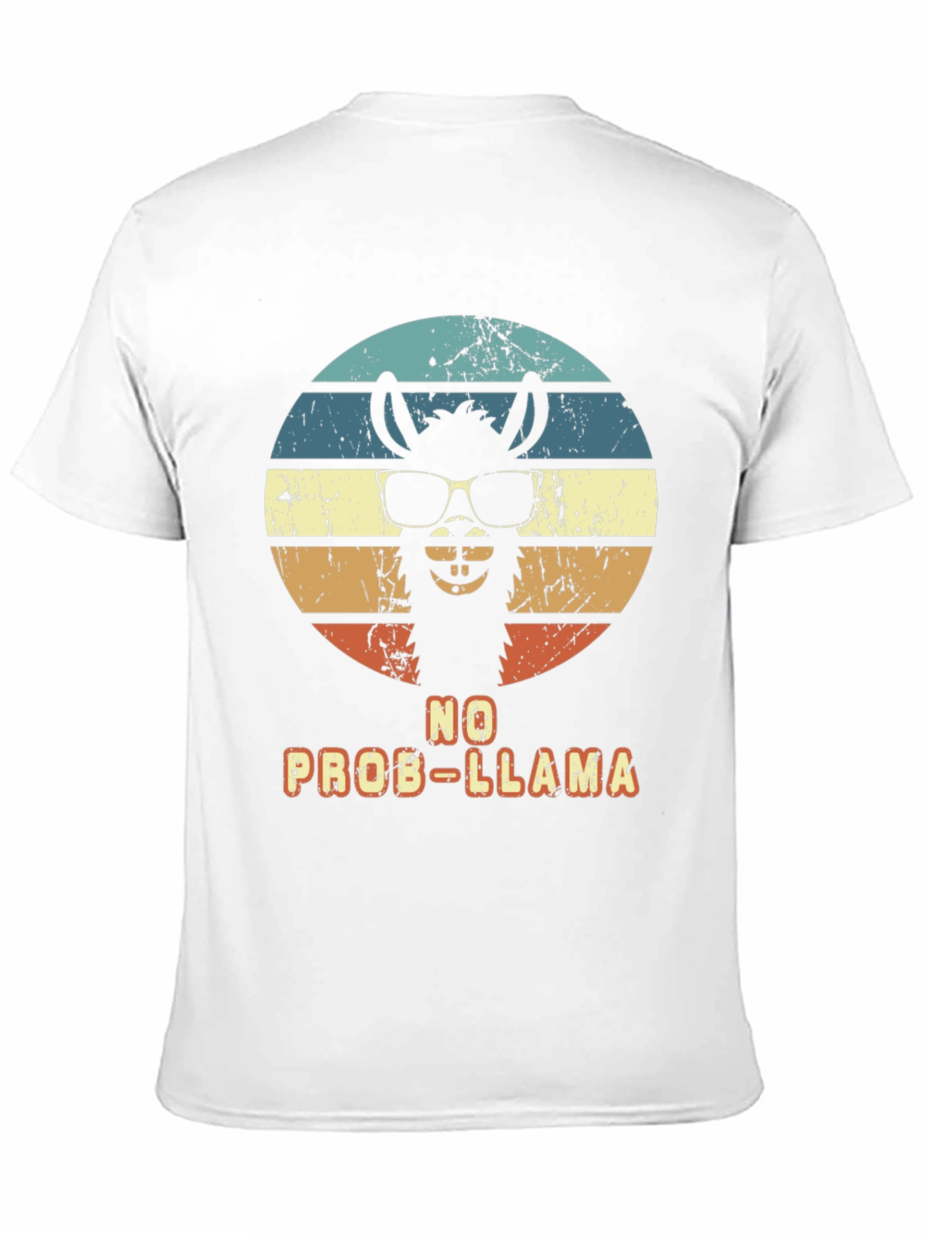 Black No Prob-Llama T-Shirt - Retro Alpaca Design view 11
