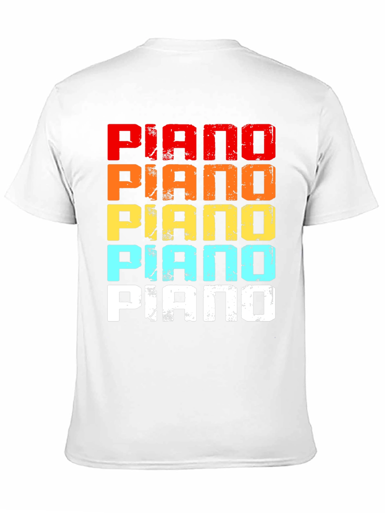 Black Retro Piano Graphic Tee - Music Lover T-Shirt view 11