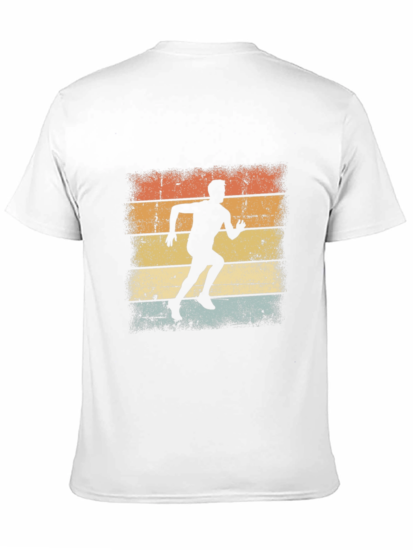 Black Retro Runner Graphic Tee - Vintage Style Black T-Shirt view 11