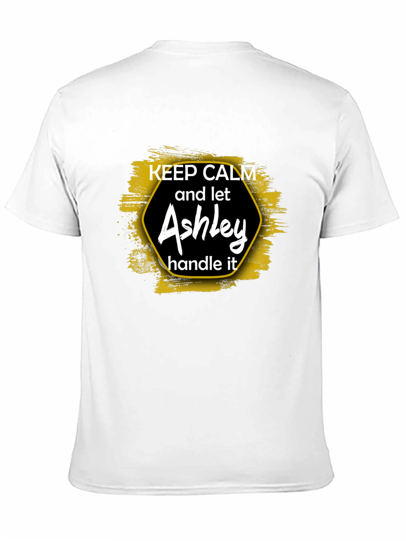 Black Keep Calm Ashley T-Shirt - Humorous Gift Tee view 11
