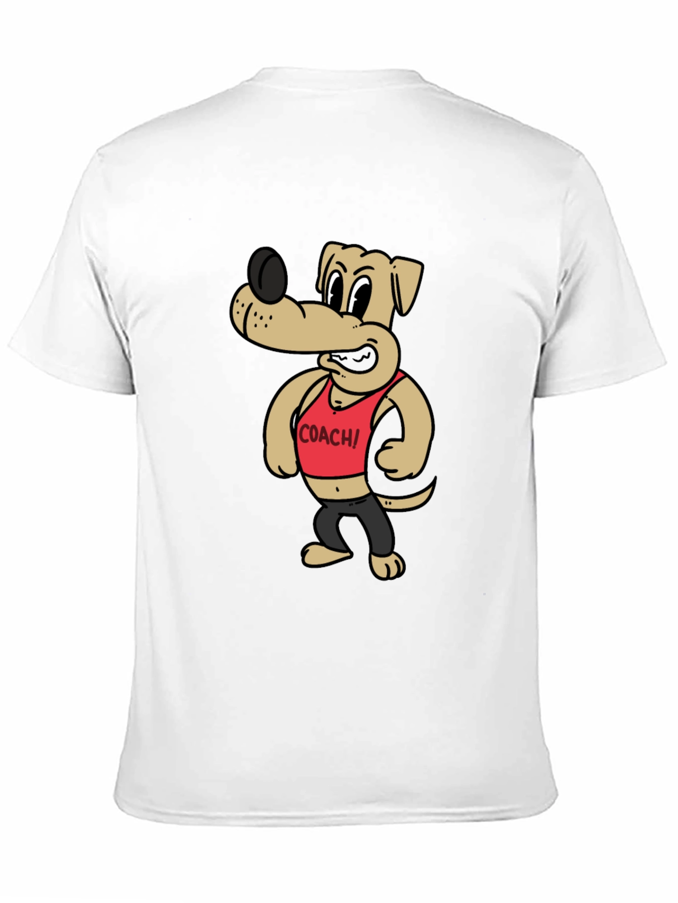 Black Cartoon Dog Coach Graphic Tee view 11