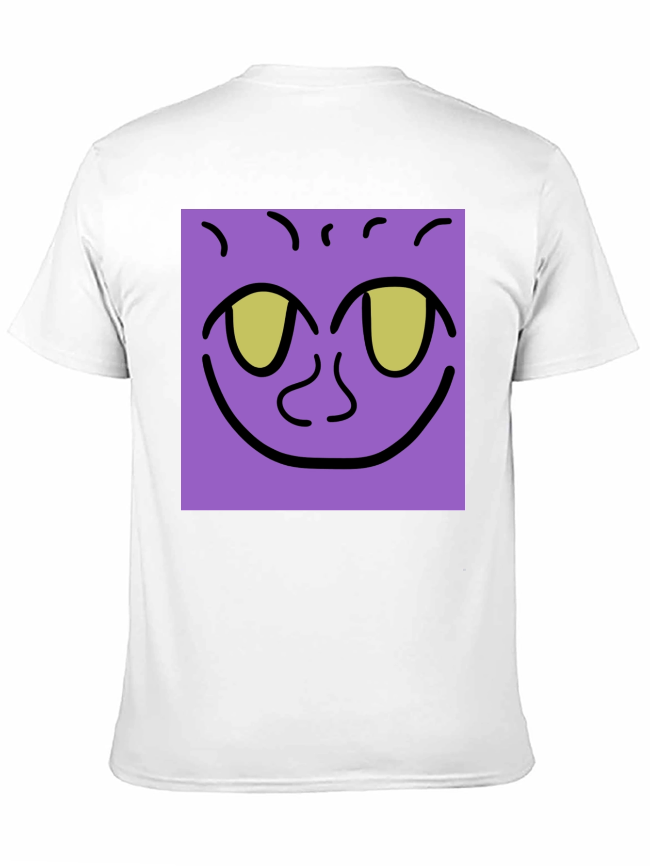 Black Purple Face Graphic Tee - Black Cotton Shirt view 11
