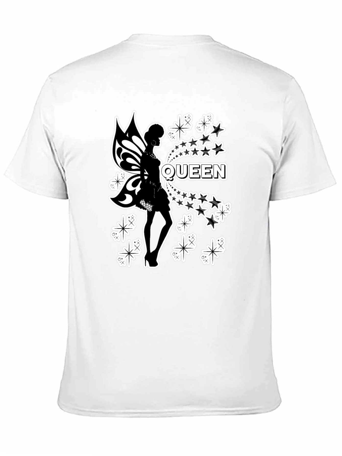Black Queen Fairy Graphic Black T-Shirt view 11