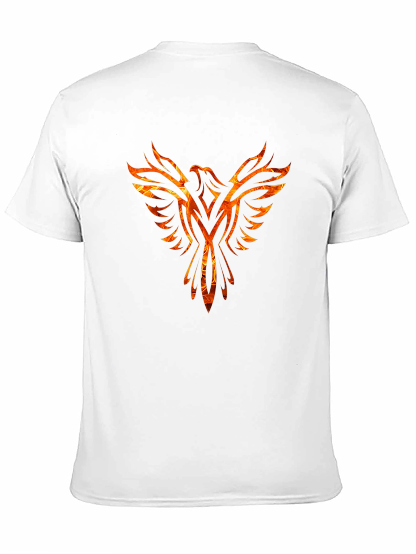 Black Fiery Phoenix Graphic Black T-Shirt view 11