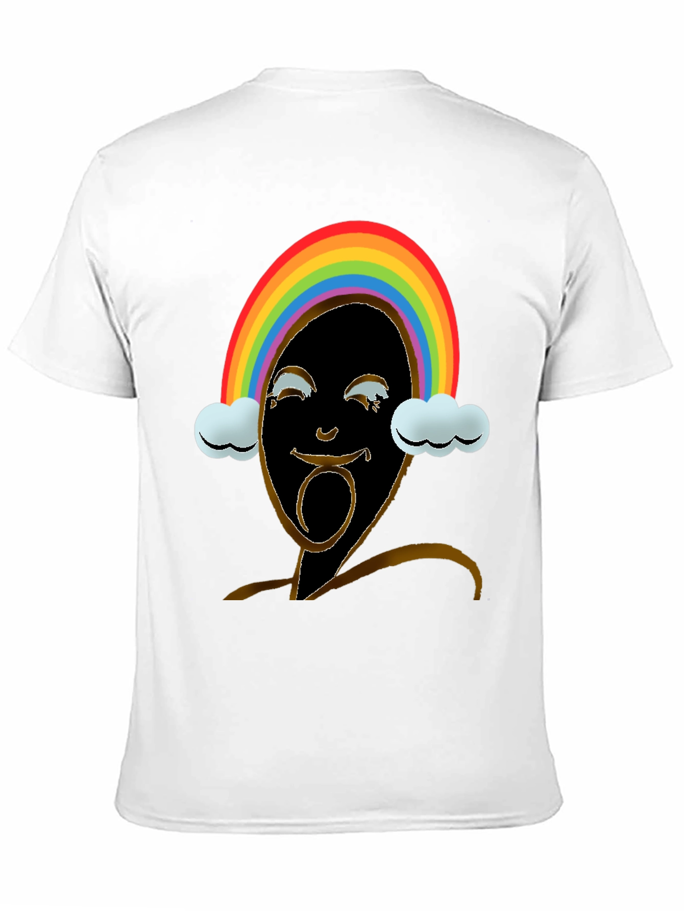 Black Rainbow Face Graphic Tee - Black view 11