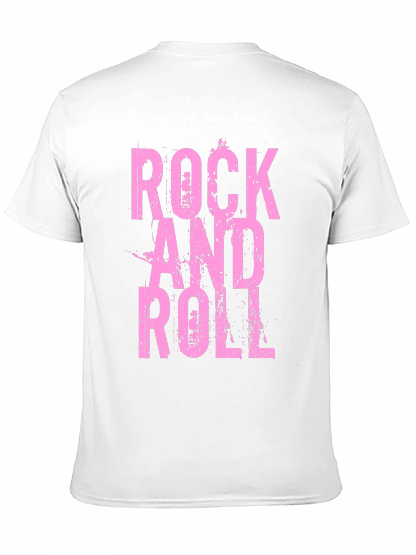 Black Rock and Roll Pink Print Black T-Shirt view 11