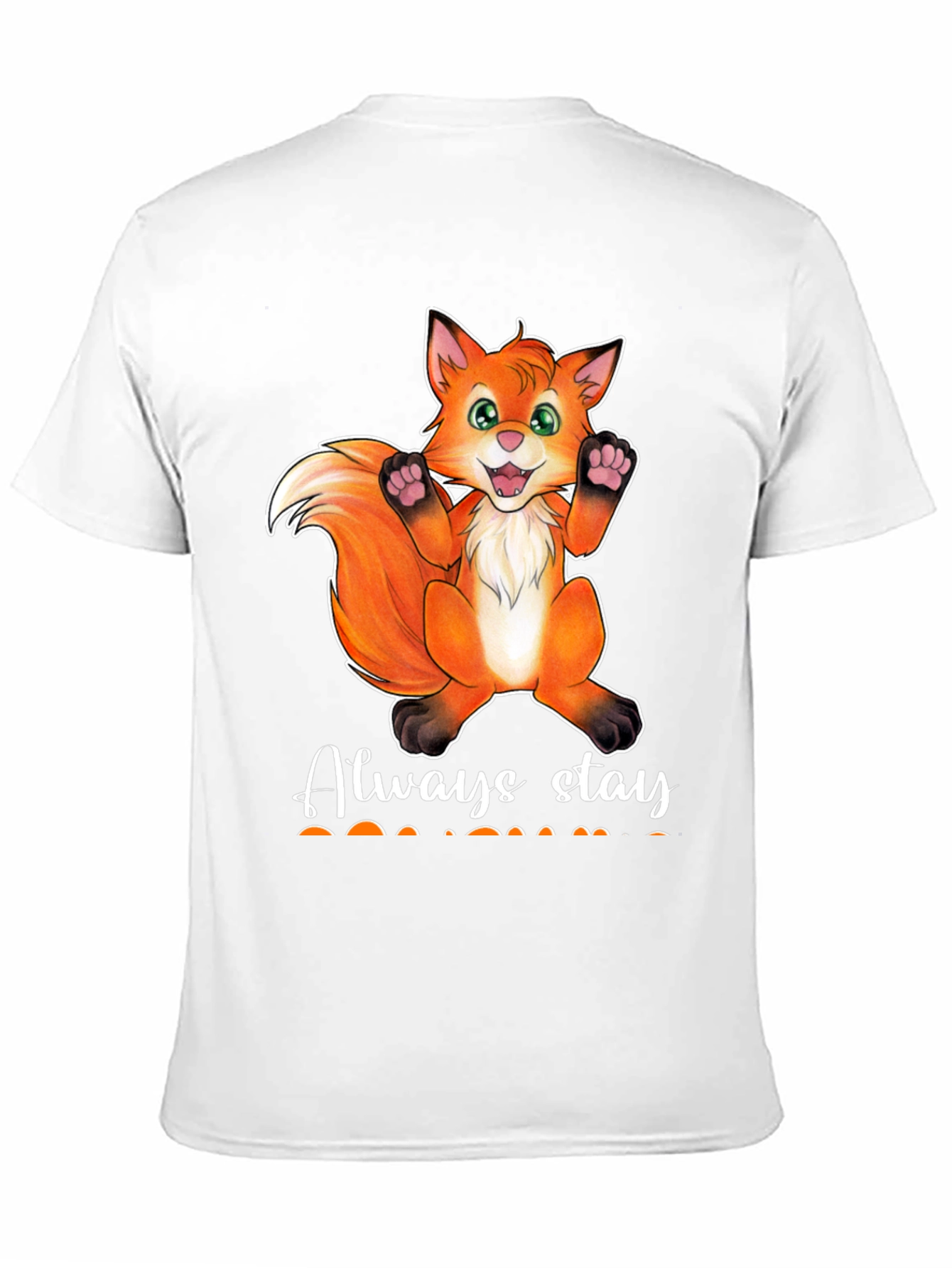 Black Cute Fox T-Shirt - Always Stay view 11