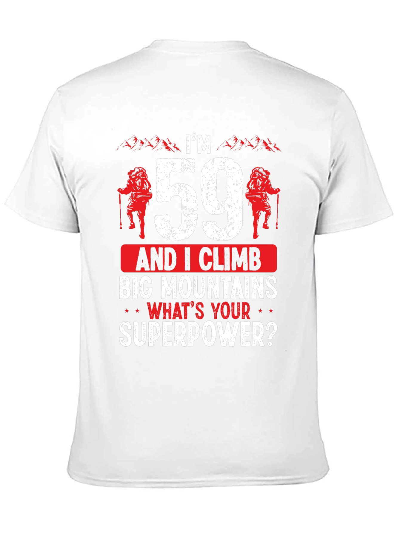 Black I'm 59 and I Climb T-Shirt view 11