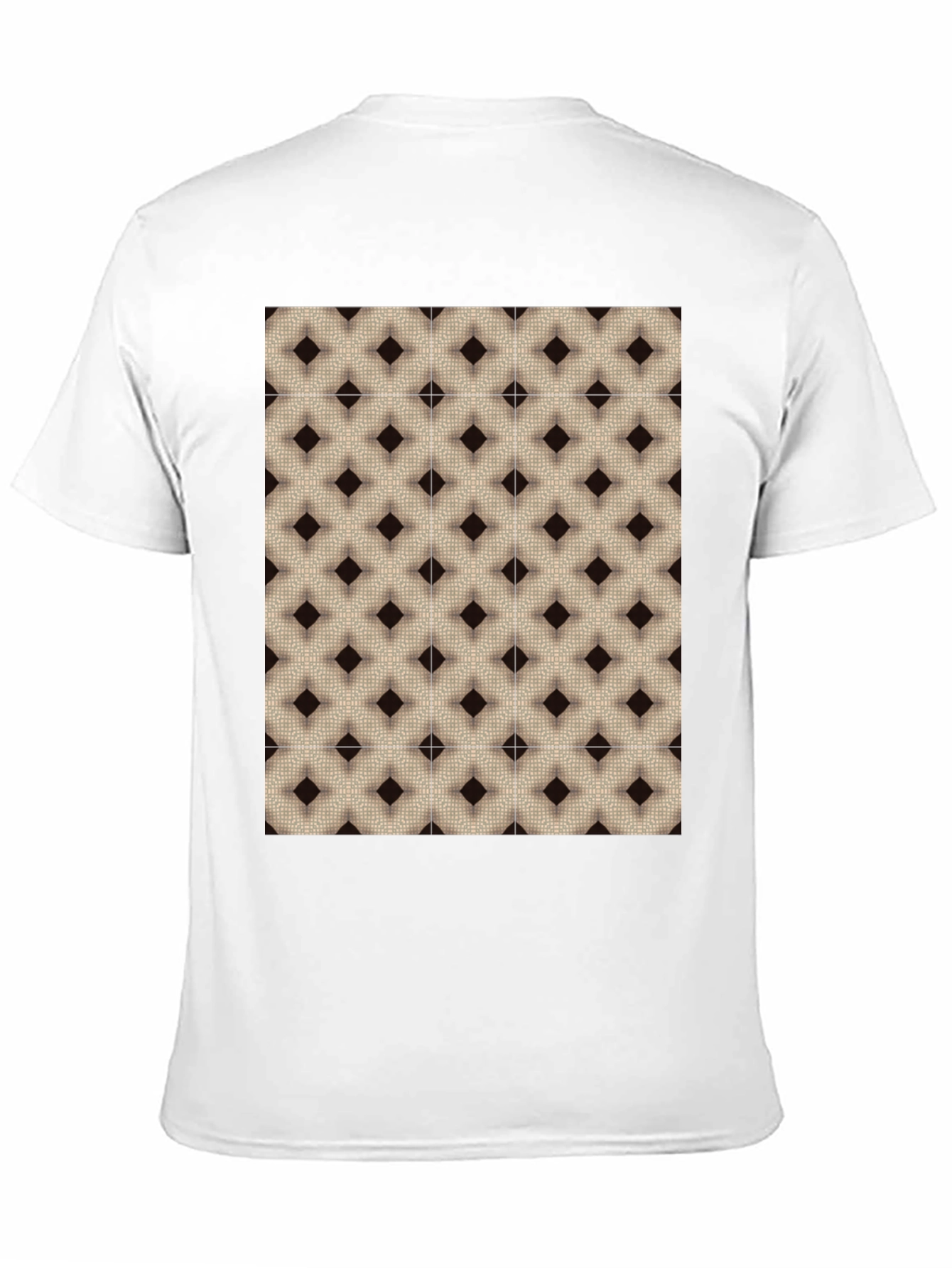 Black Geometric Pattern Black T-Shirt view 11