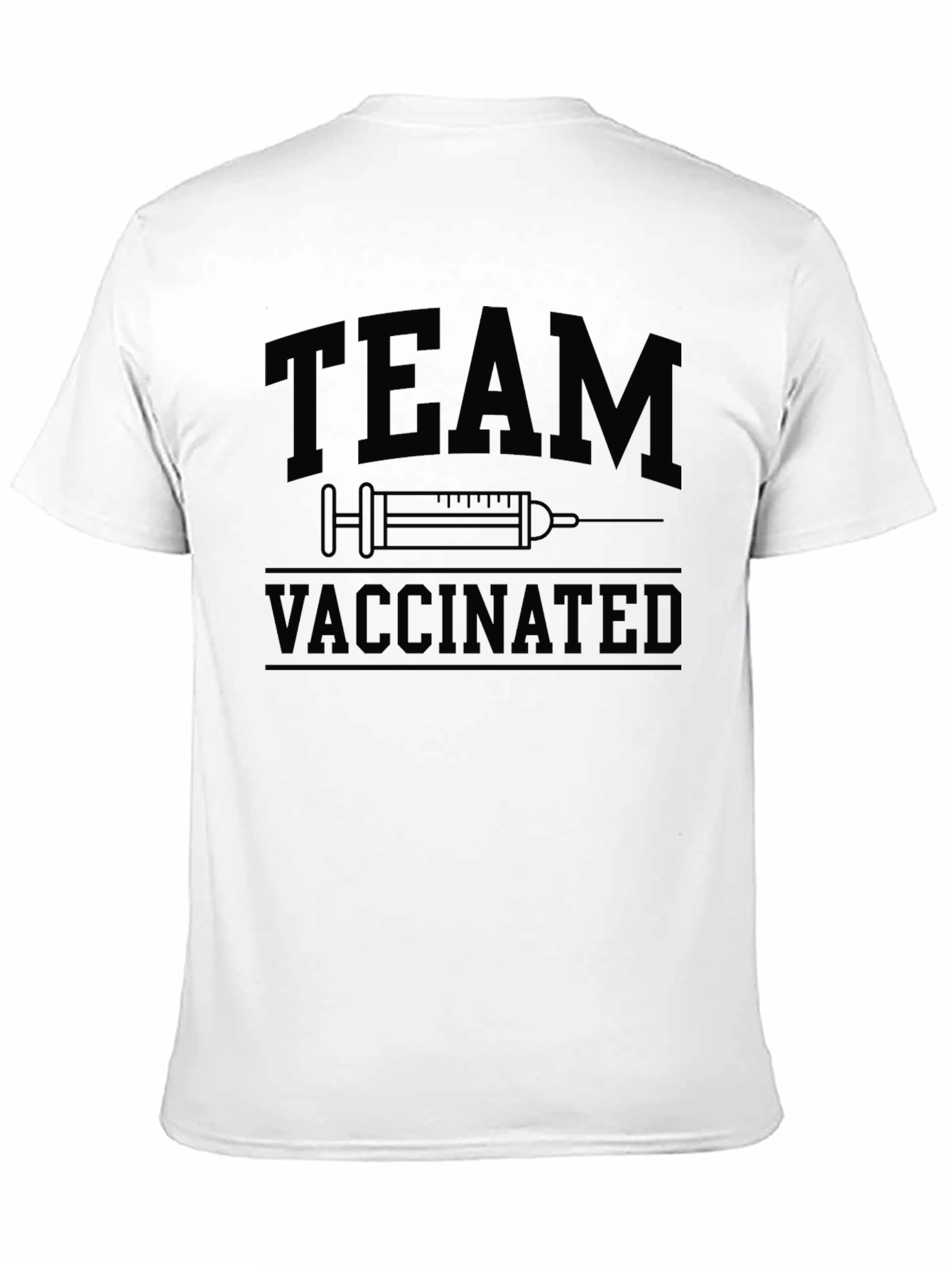 Black Team Vaccinated Graphic T-Shirt view 11