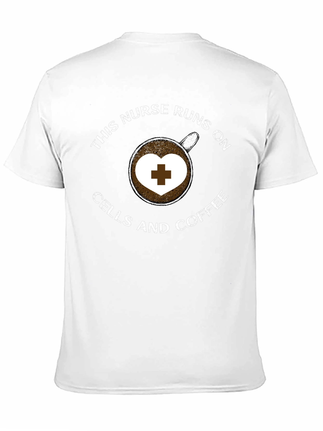 Black Nurse Coffee T-Shirt - Runs on Cells and Coffee view 11