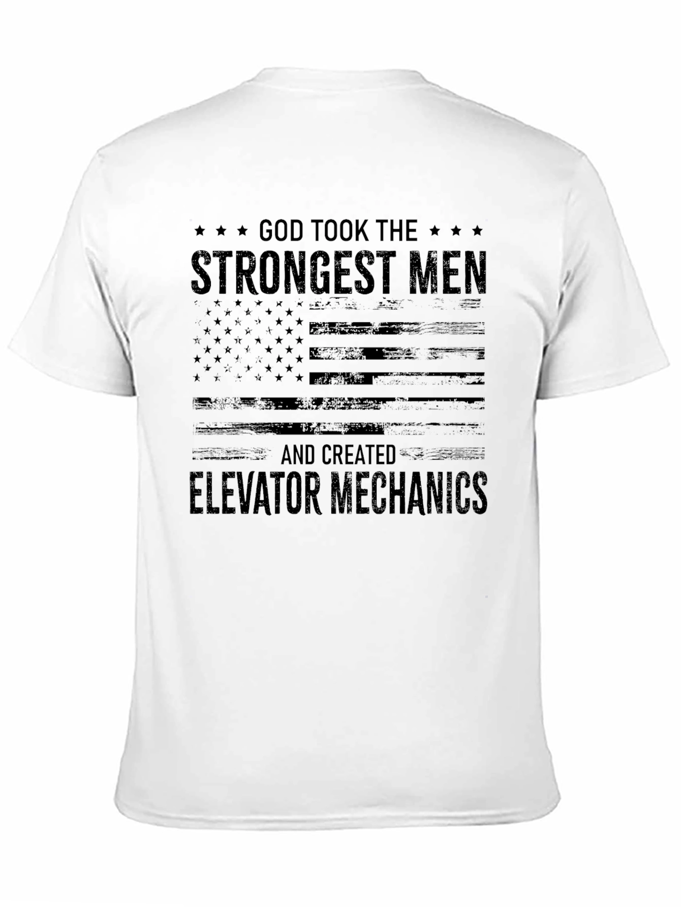 Black Elevator Mechanics T-Shirt - Strongest Men view 11